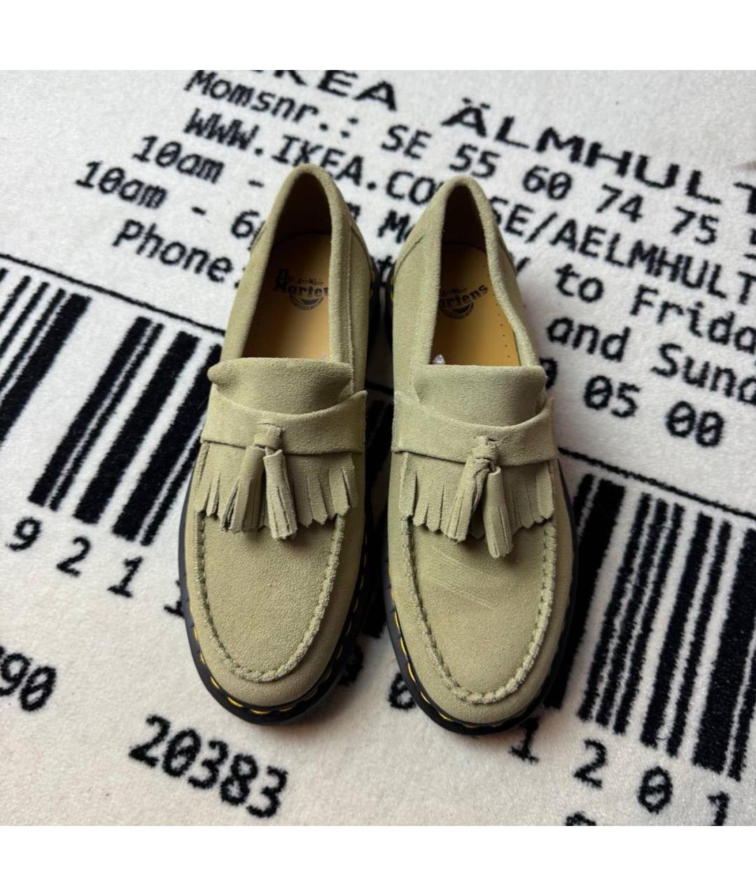 DR. MARTENS Зеленые замшевые лоферы, фото 2