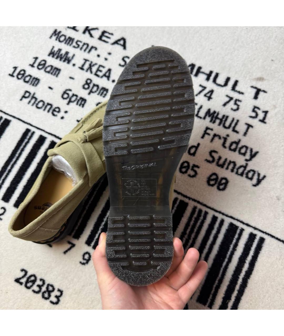 DR. MARTENS Зеленые замшевые лоферы, фото 5