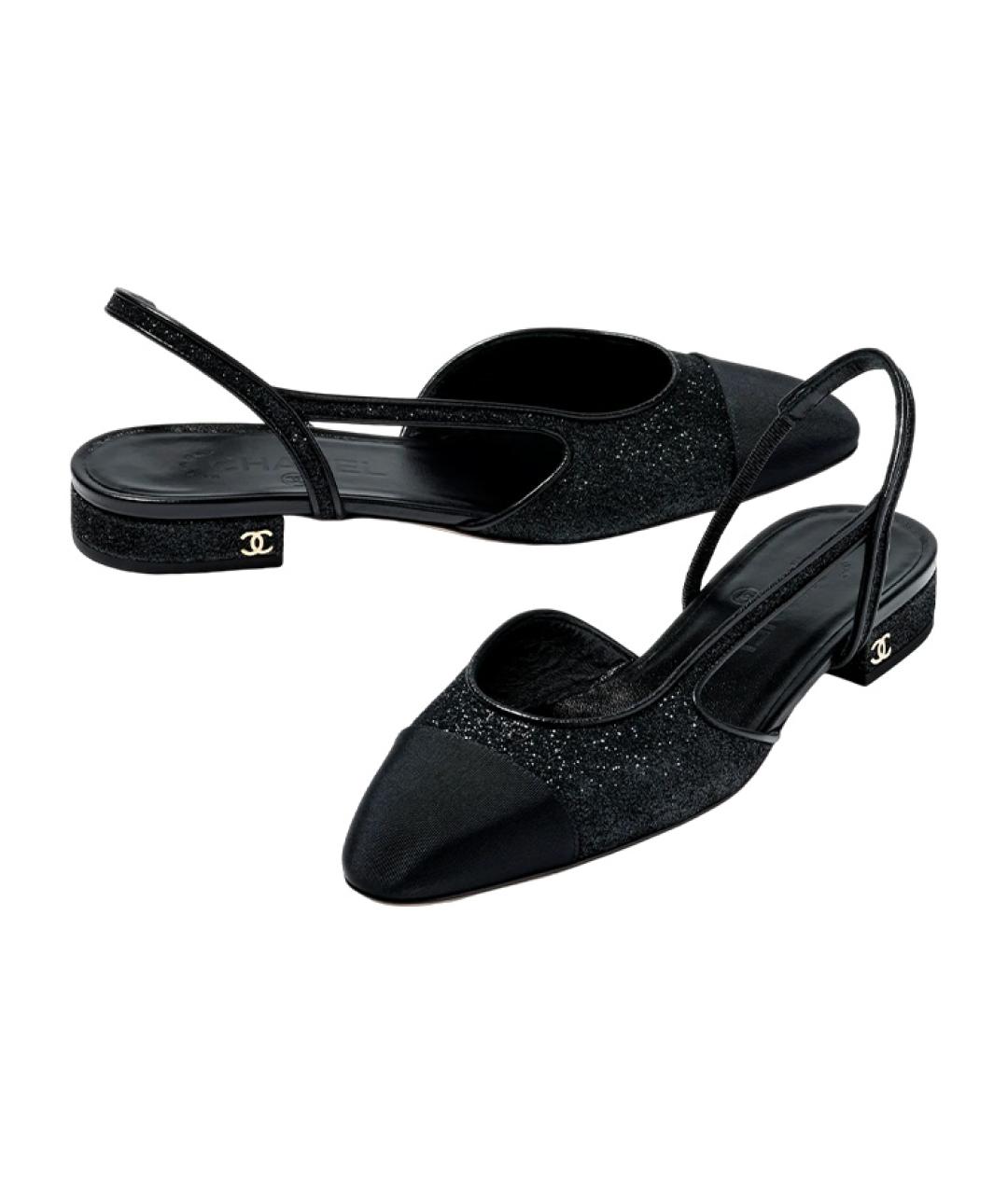 CHANEL Черные босоножки, фото 3