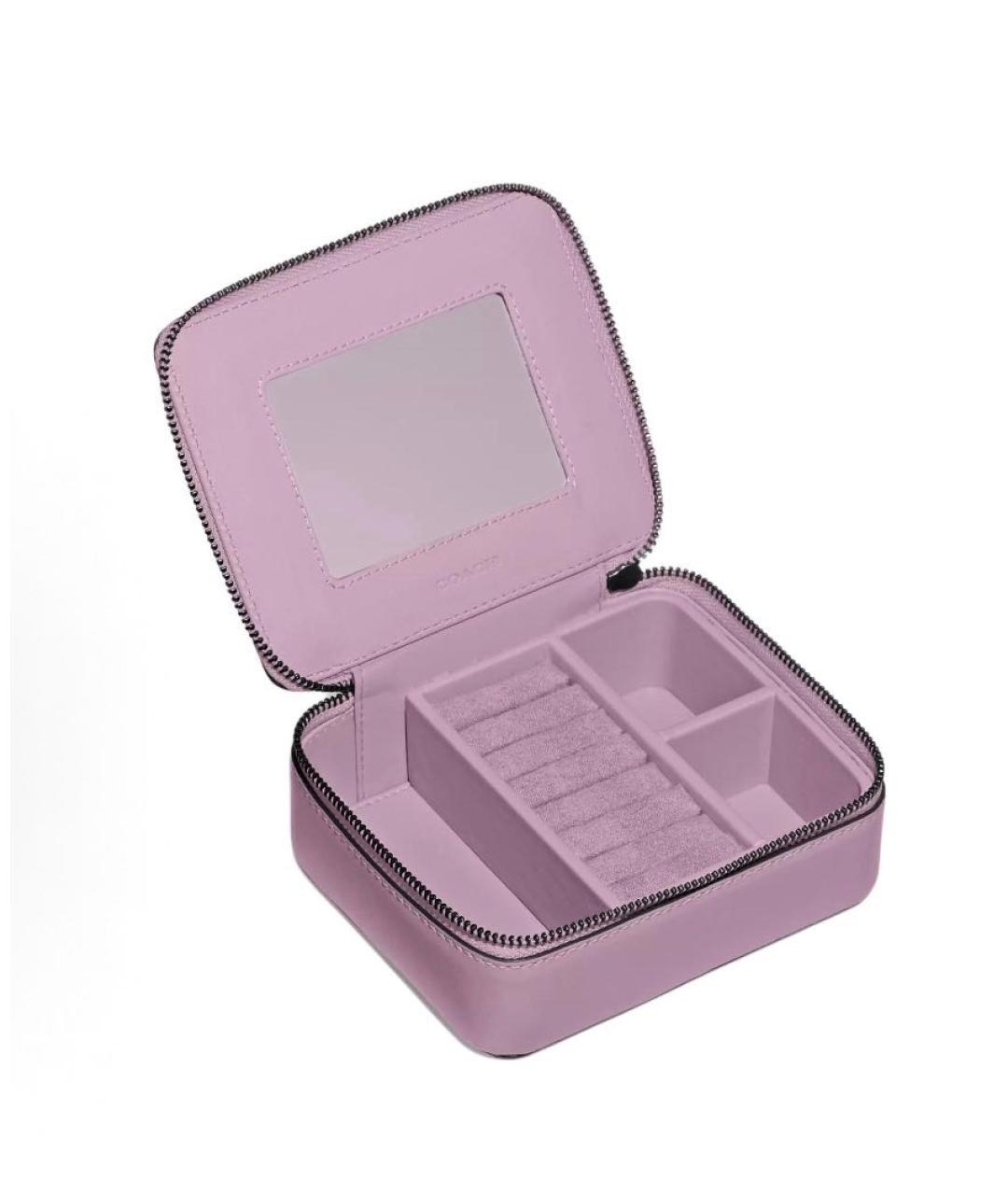 COACH Розовая кожаная косметичка, фото 8