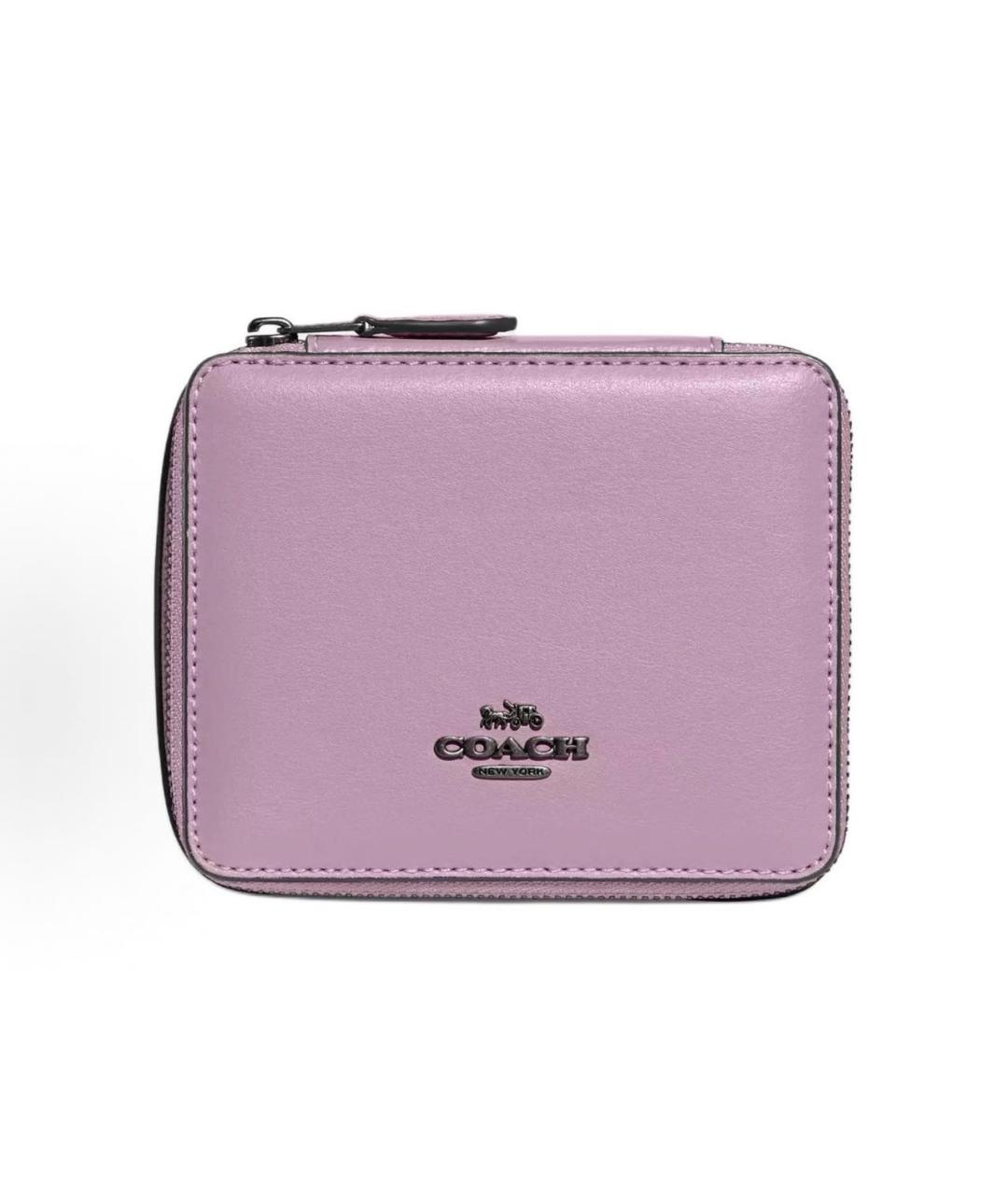 COACH Розовая кожаная косметичка, фото 9