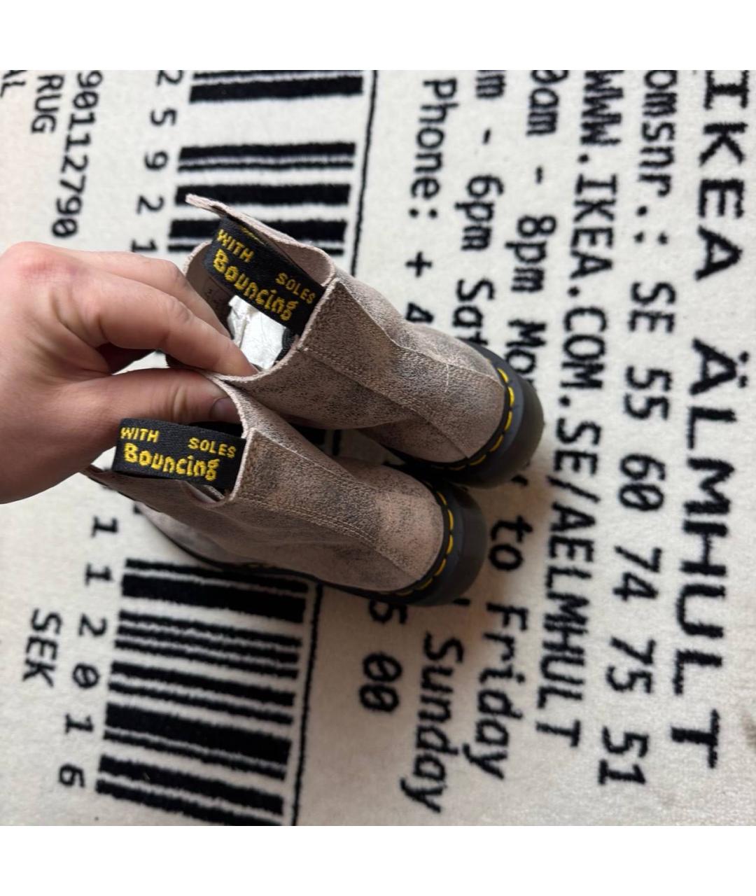 DR. MARTENS Серые ботинки, фото 4