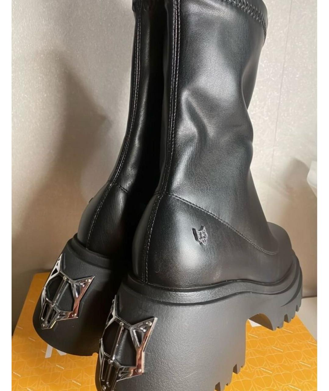NAKED WOLF Черные кожаные ботинки, фото 3