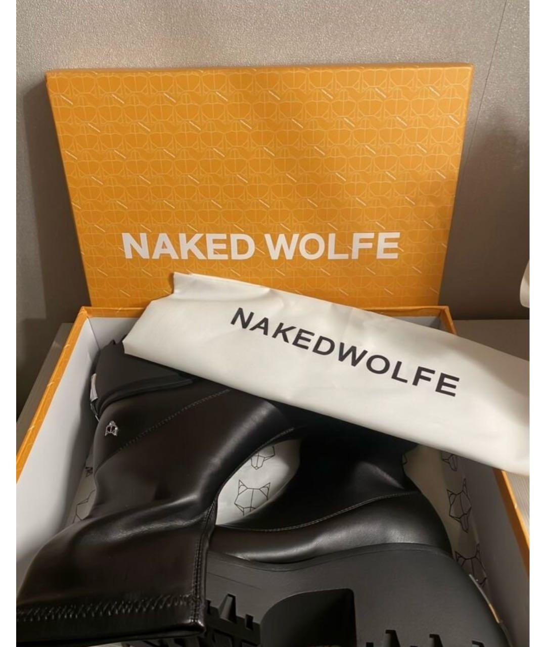 NAKED WOLF Черные кожаные ботинки, фото 5