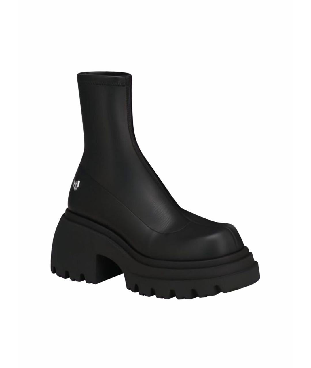 NAKED WOLF Черные кожаные ботинки, фото 1