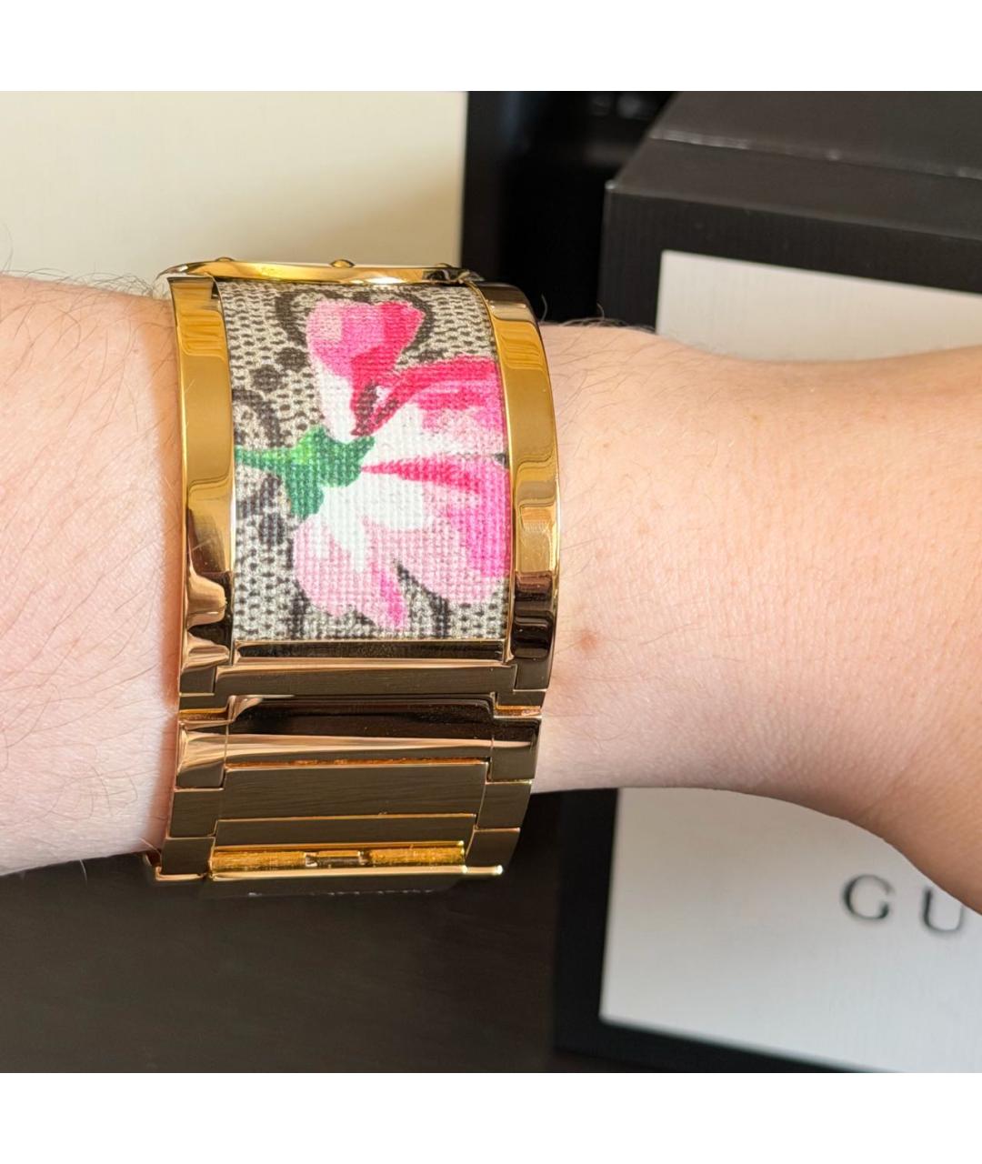 GUCCI Золотые стальные часы, фото 6