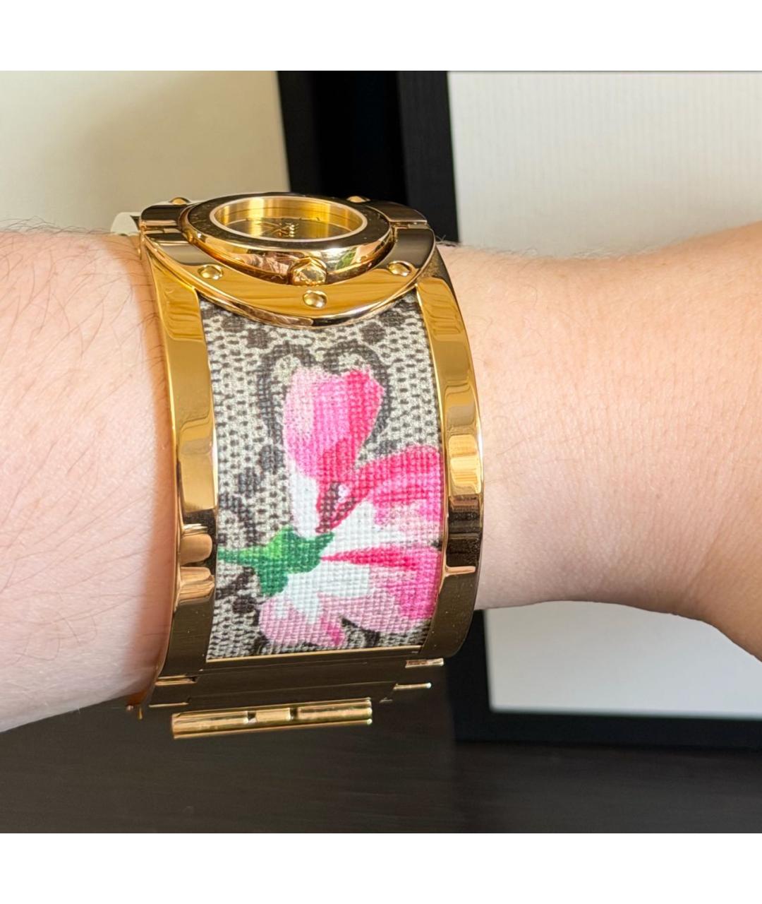 GUCCI Золотые стальные часы, фото 7