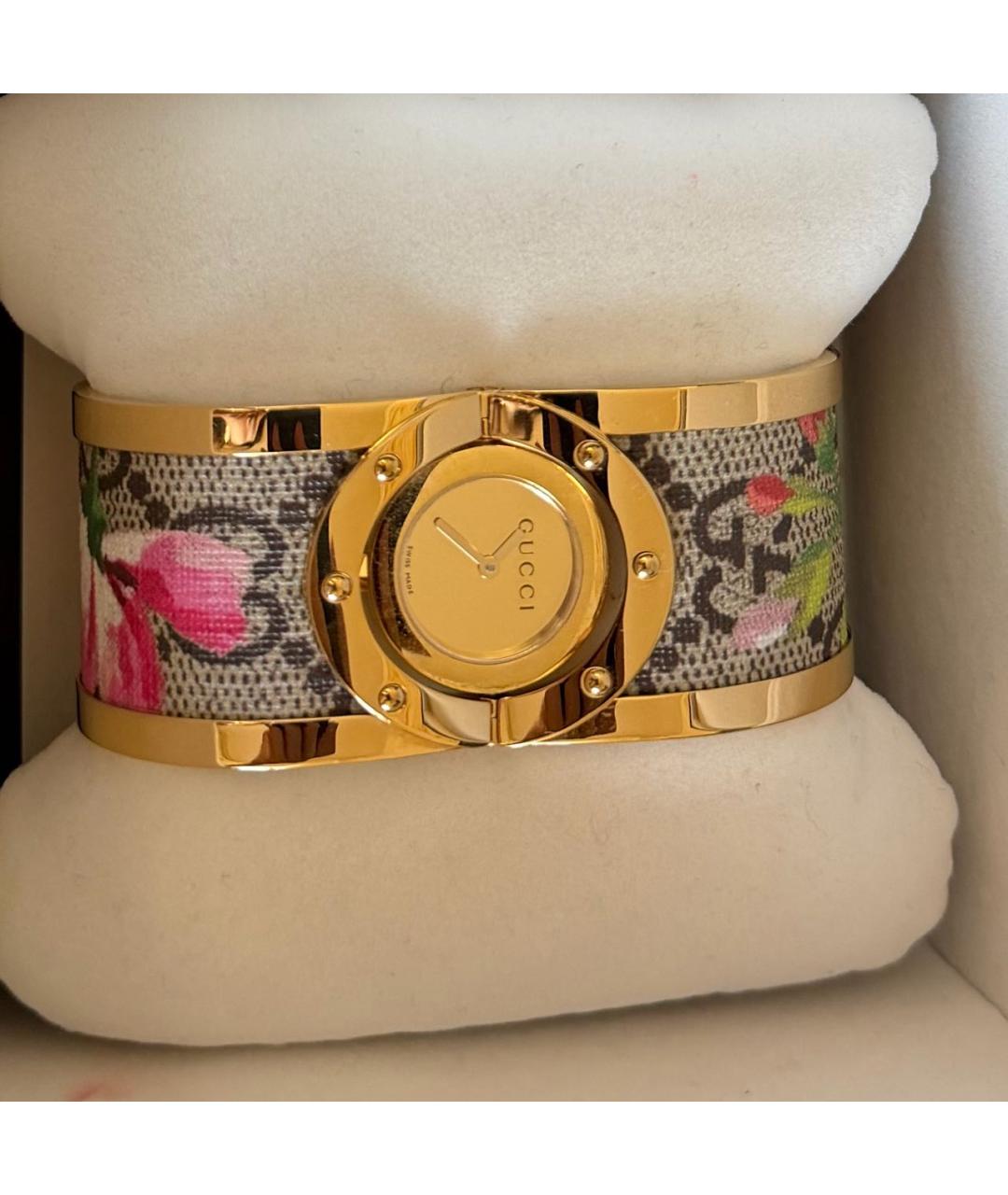 GUCCI Золотые стальные часы, фото 2