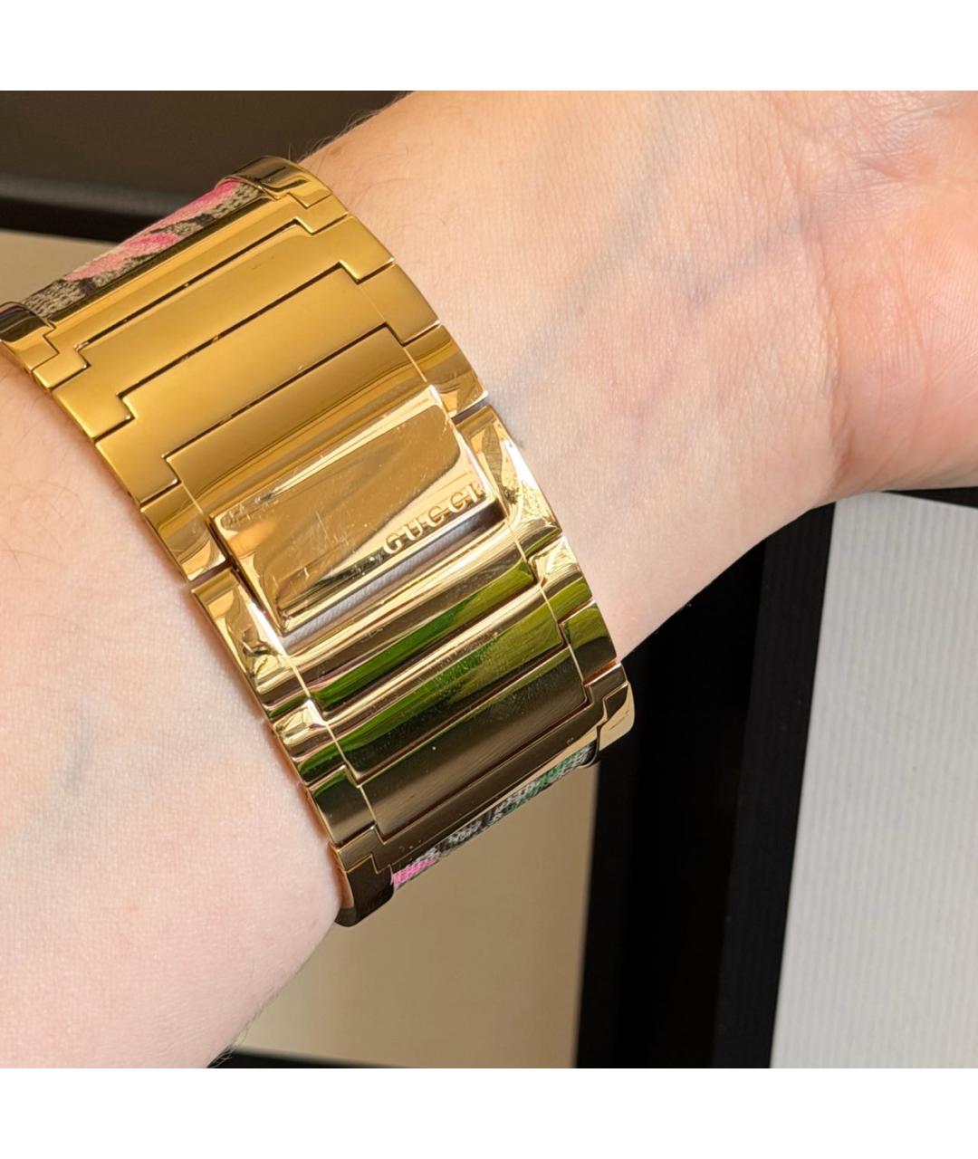 GUCCI Золотые стальные часы, фото 5