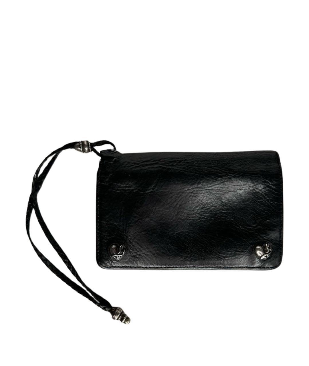 CHROME HEARTS Черный кожаный кошелек, фото 1