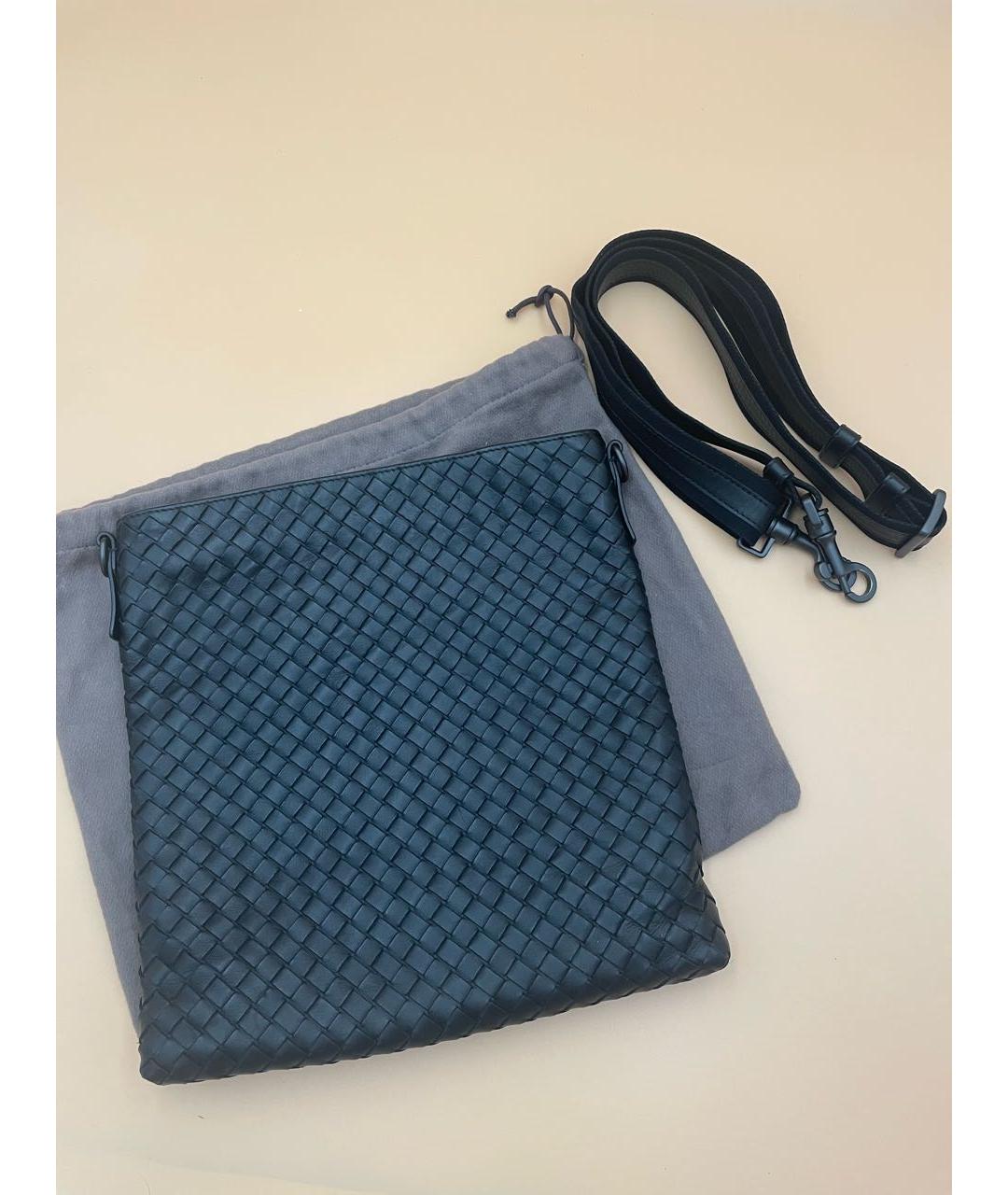 BOTTEGA VENETA Черная кожаная сумка на плечо, фото 6