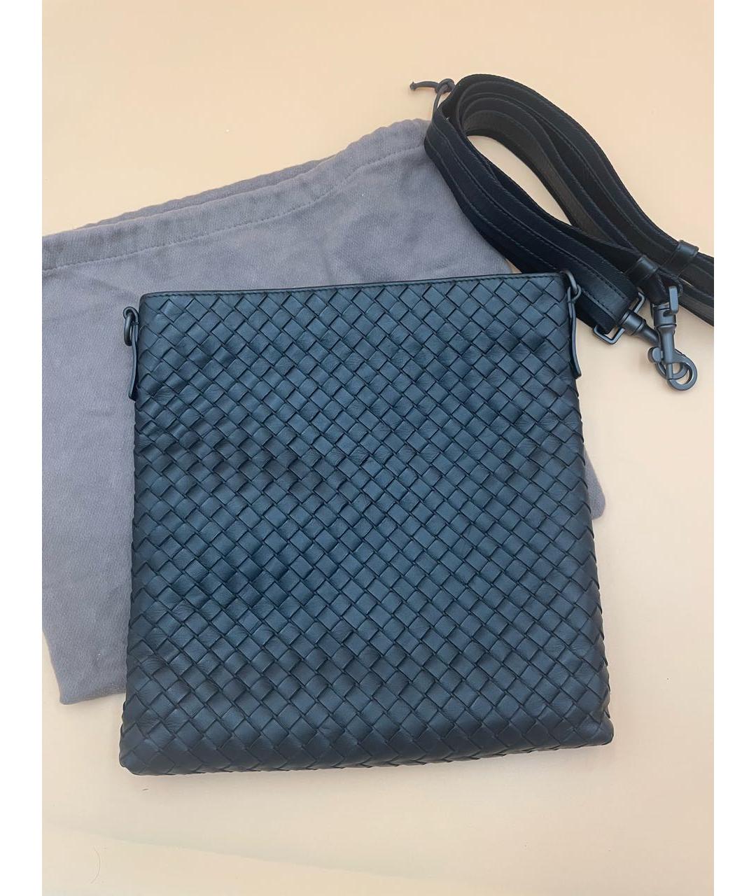 BOTTEGA VENETA Черная кожаная сумка на плечо, фото 7