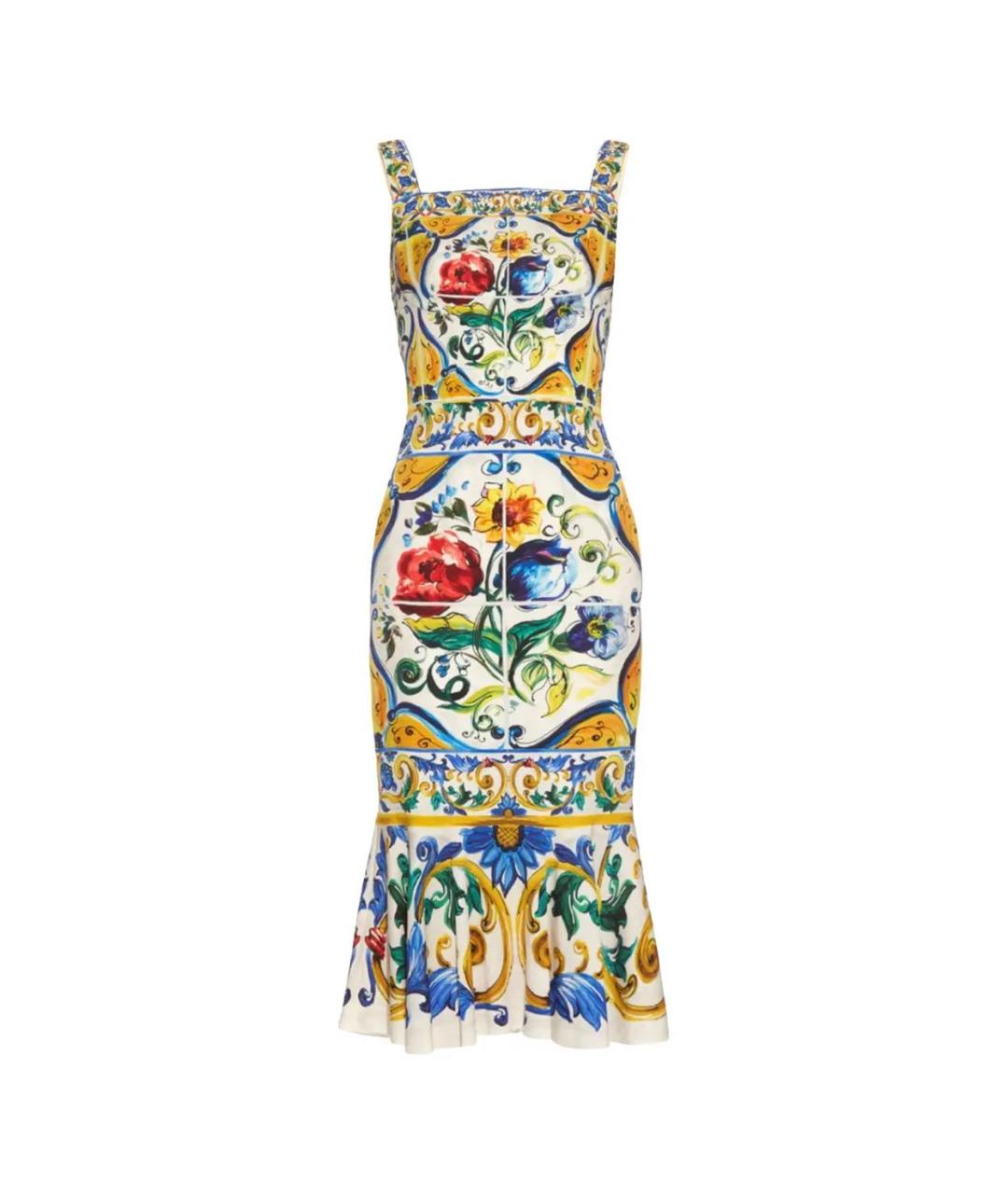 DOLCE&GABBANA Мульти шелковый сарафан, фото 7