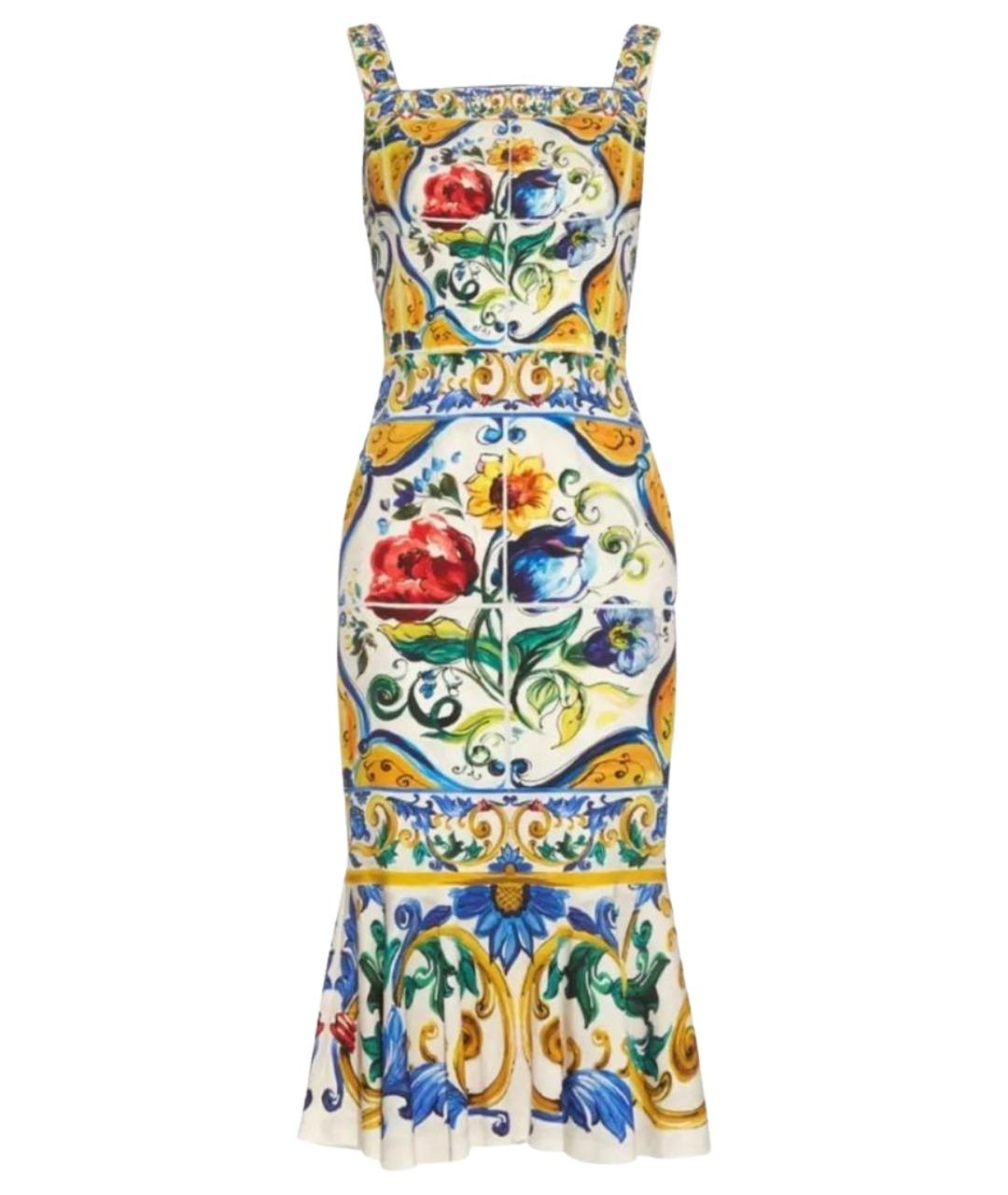 DOLCE&GABBANA Мульти шелковый сарафан, фото 1