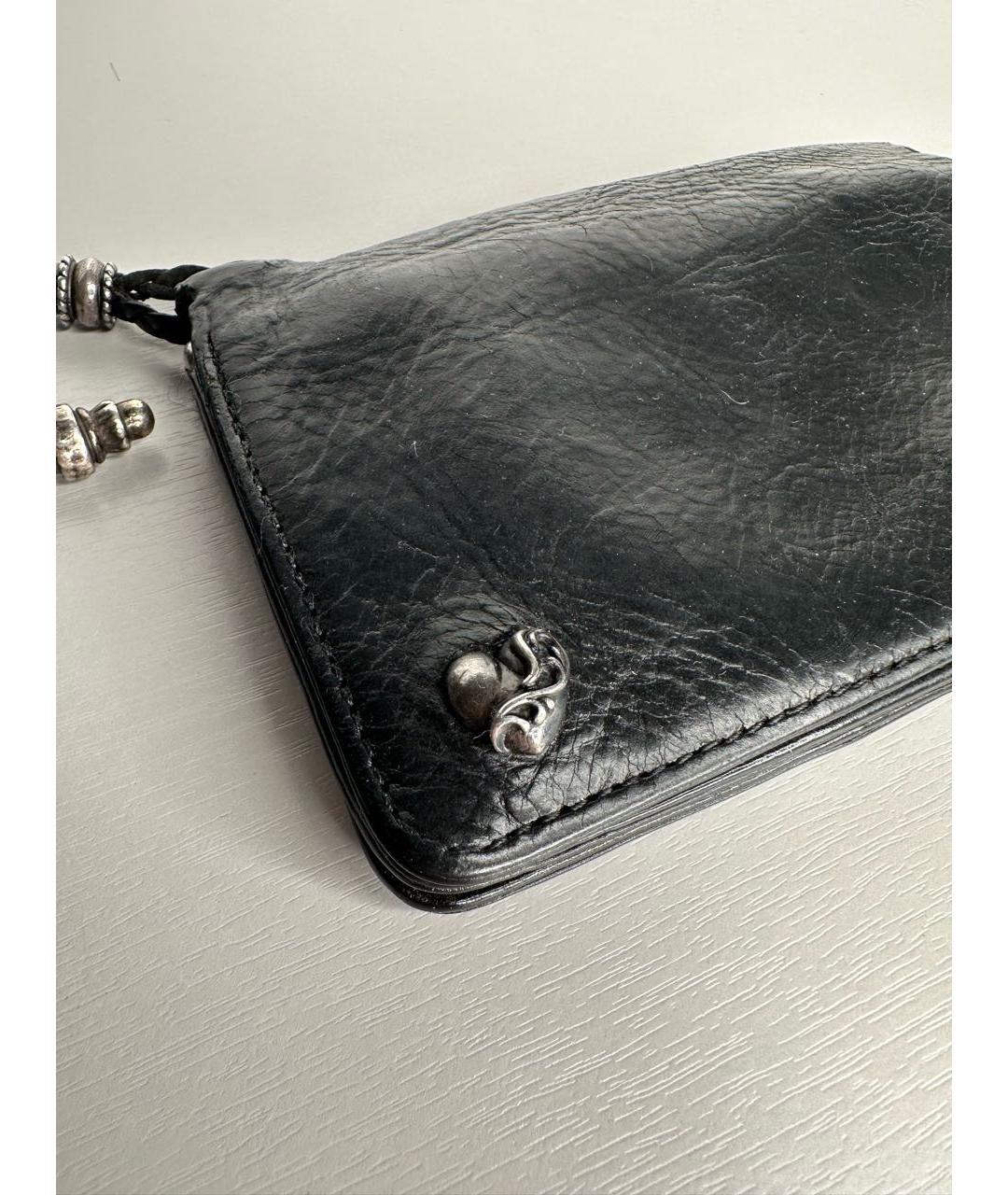 CHROME HEARTS Черный кожаный кошелек, фото 3
