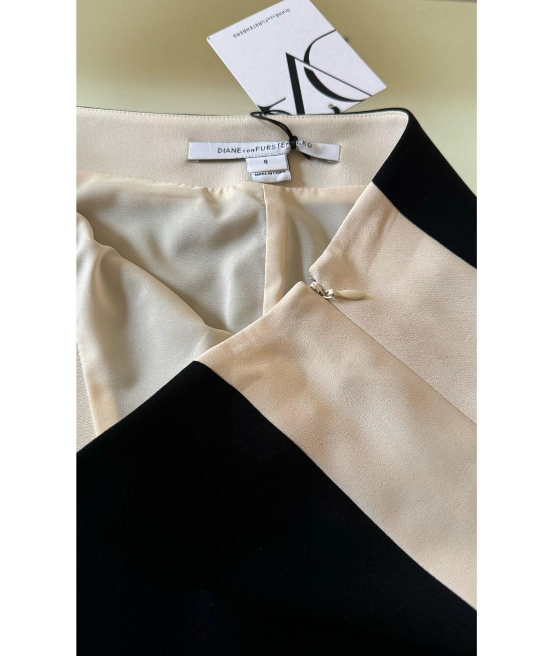 DIANE VON FURSTENBERG Черная полиэстеровая юбка миди, фото 6