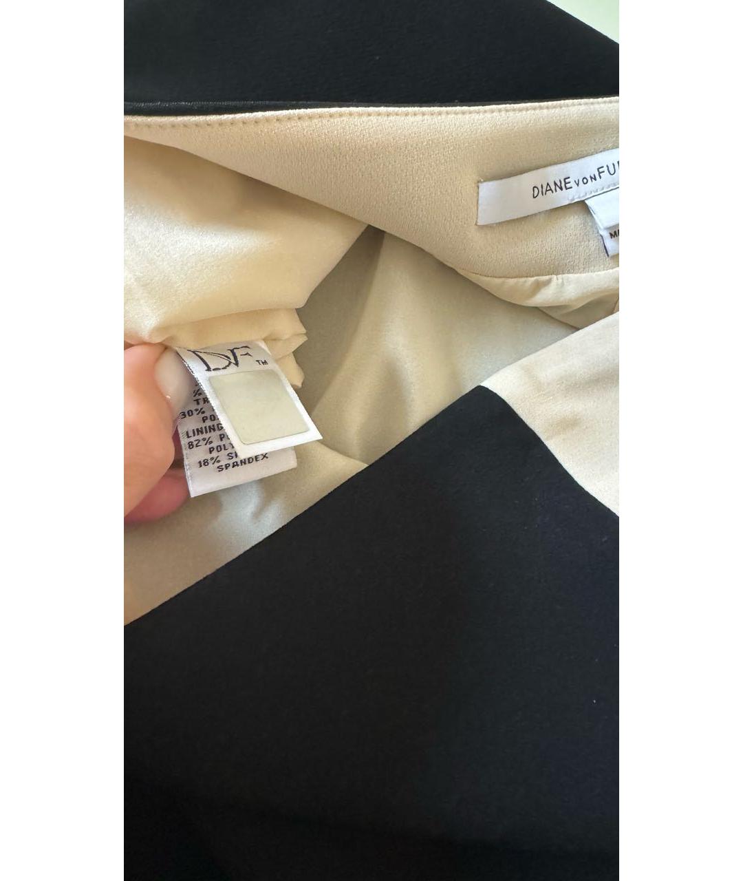 DIANE VON FURSTENBERG Черная полиэстеровая юбка миди, фото 7