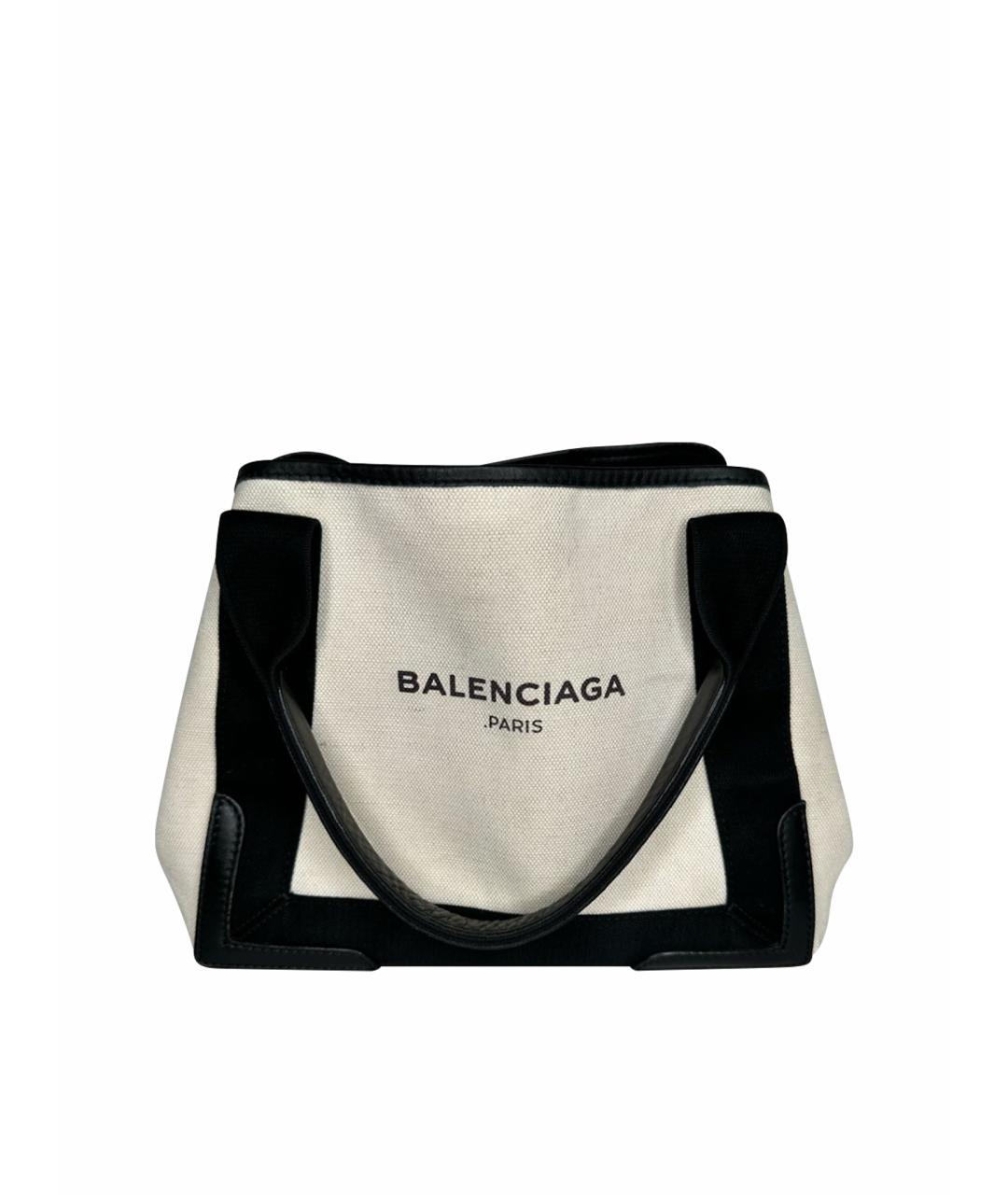 BALENCIAGA Бежевая тканевая сумка тоут, фото 1