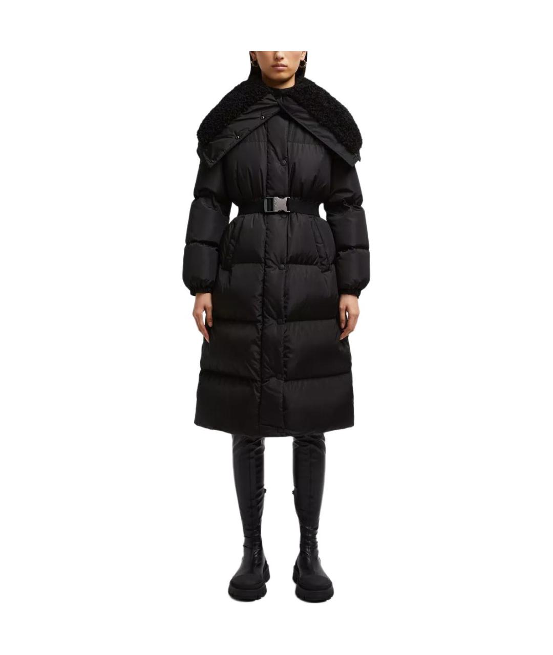 MONCLER Черный пуховик, фото 4