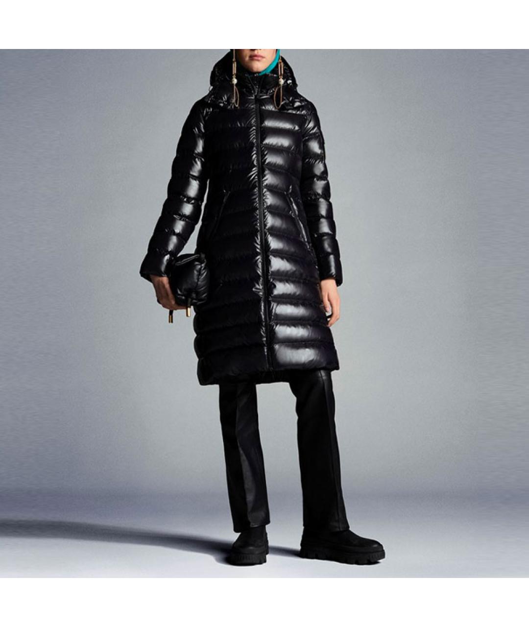 MONCLER Черный пуховик, фото 3