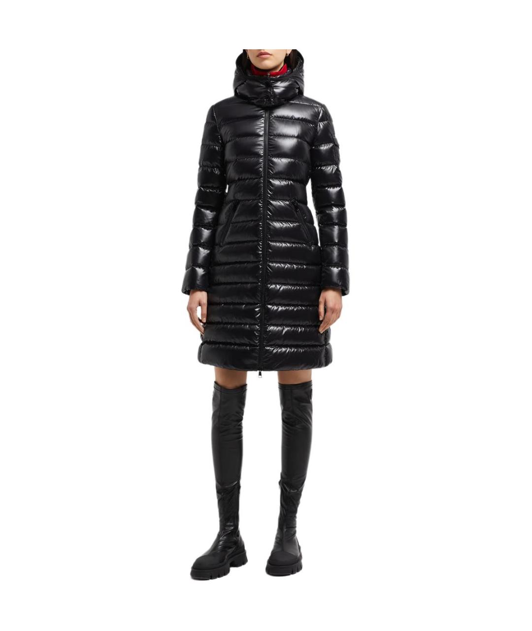MONCLER Черный пуховик, фото 5