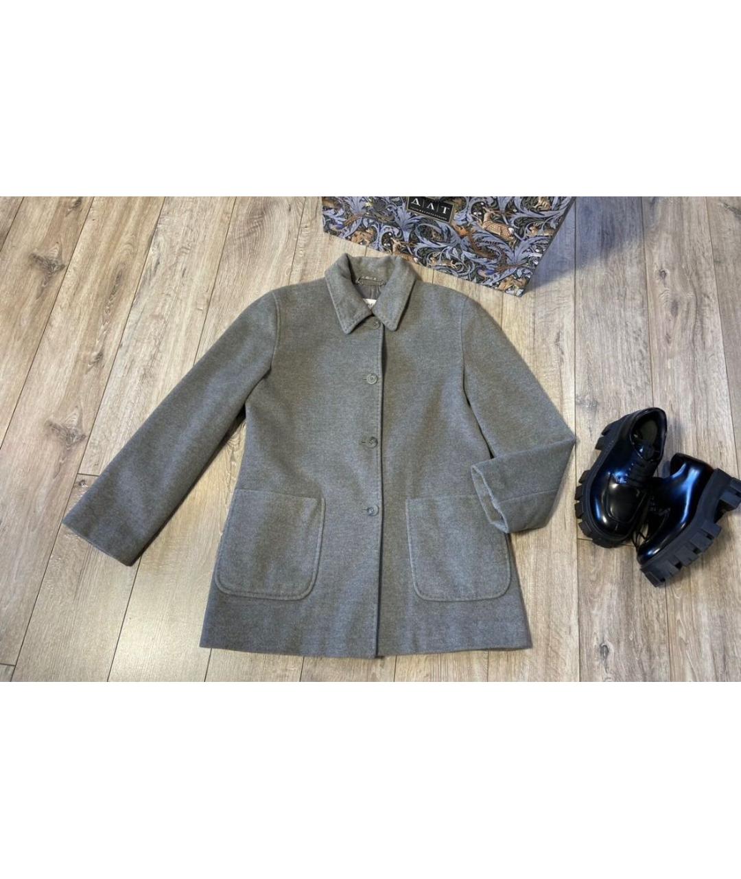 CALVIN KLEIN Серое шерстяное пальто, фото 3