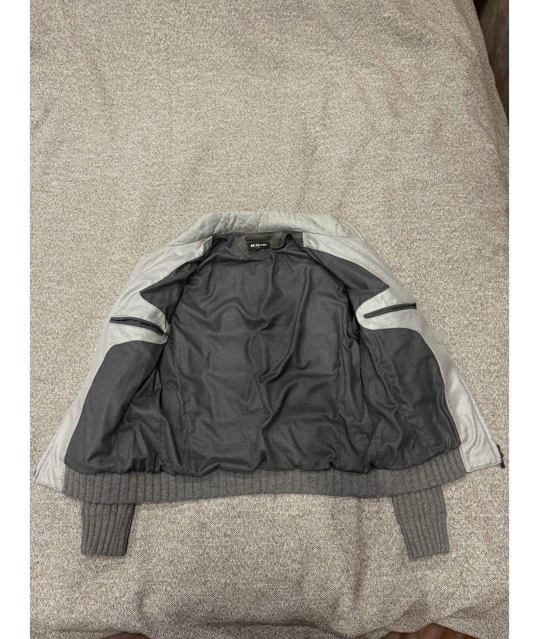 KITON Серая хлопковая куртка, фото 3