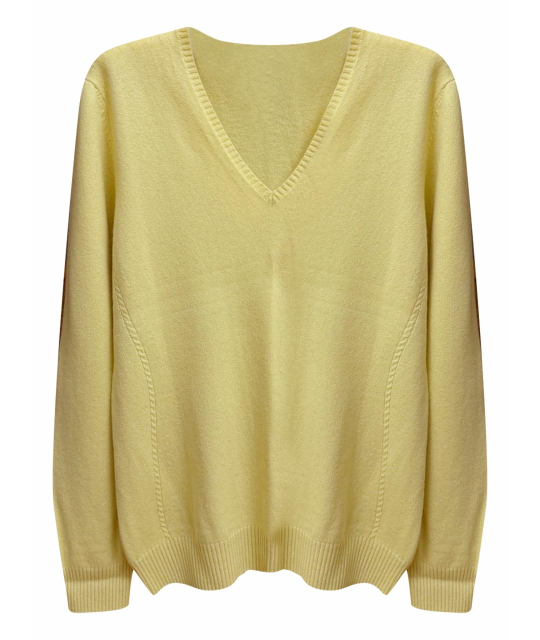 LORO PIANA Желтый кашемировый джемпер / свитер, фото 1