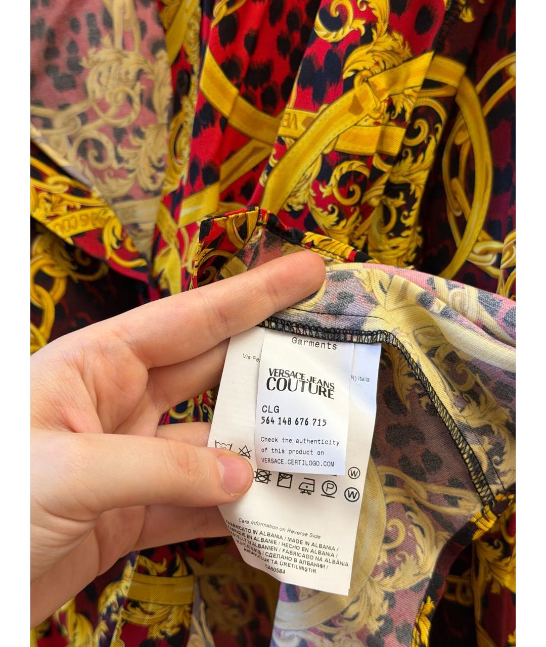 VERSACE JEANS COUTURE Мульти полиэстеровая блузы, фото 2