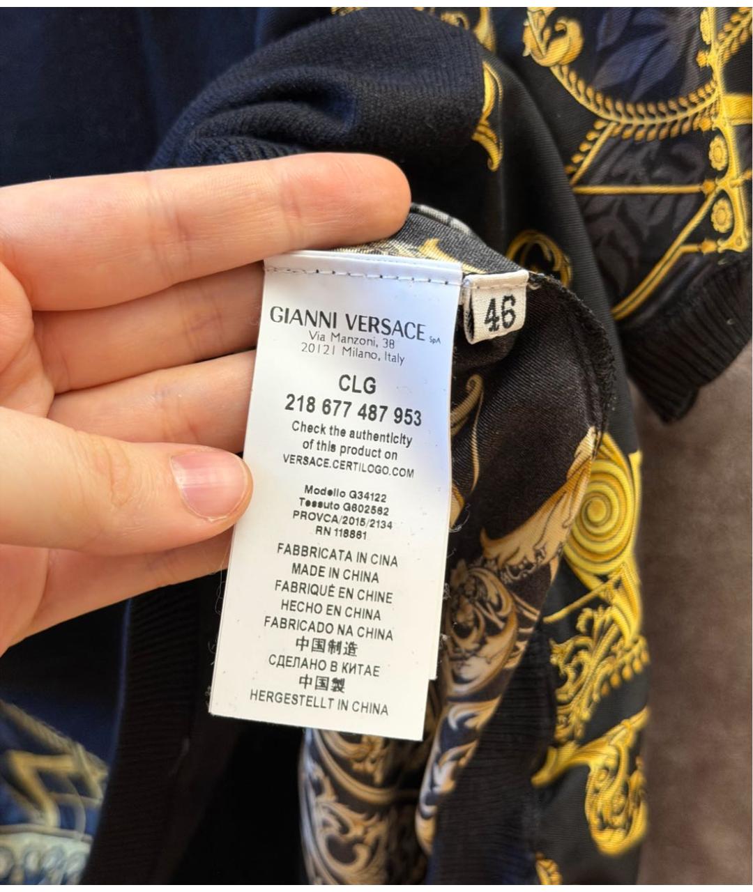 VERSACE COLLECTION Черная футболка, фото 2