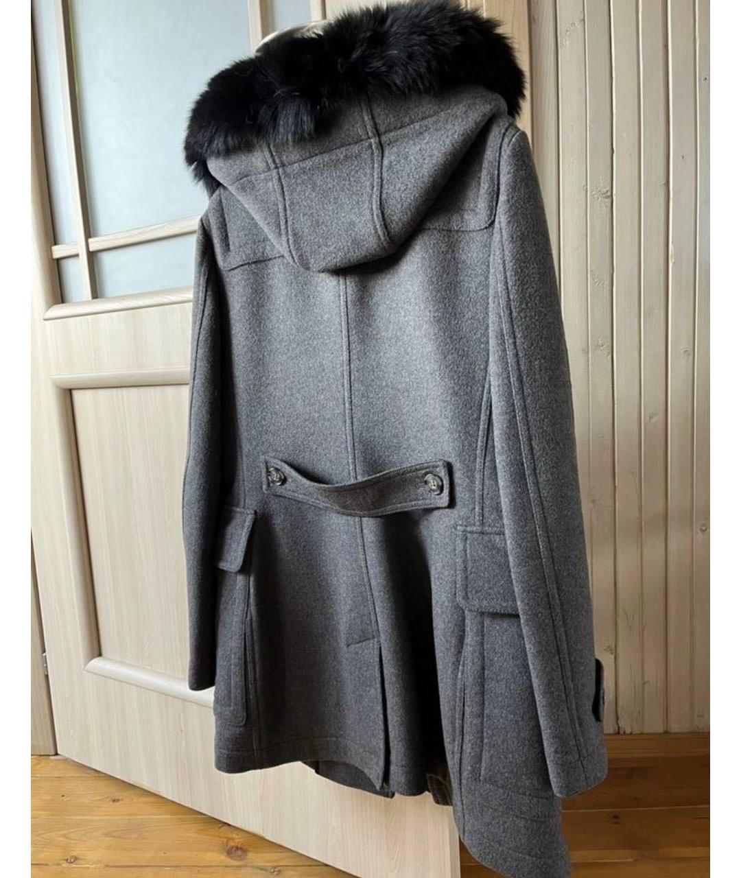 BURBERRY Антрацитовое шерстяное пальто, фото 2