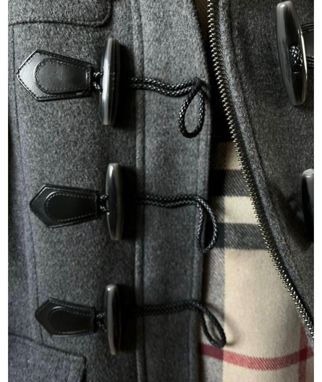 BURBERRY Антрацитовое шерстяное пальто, фото 4