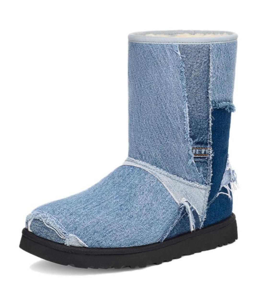 UGG AUSTRALIA Синие текстильные высокие ботинки, фото 3