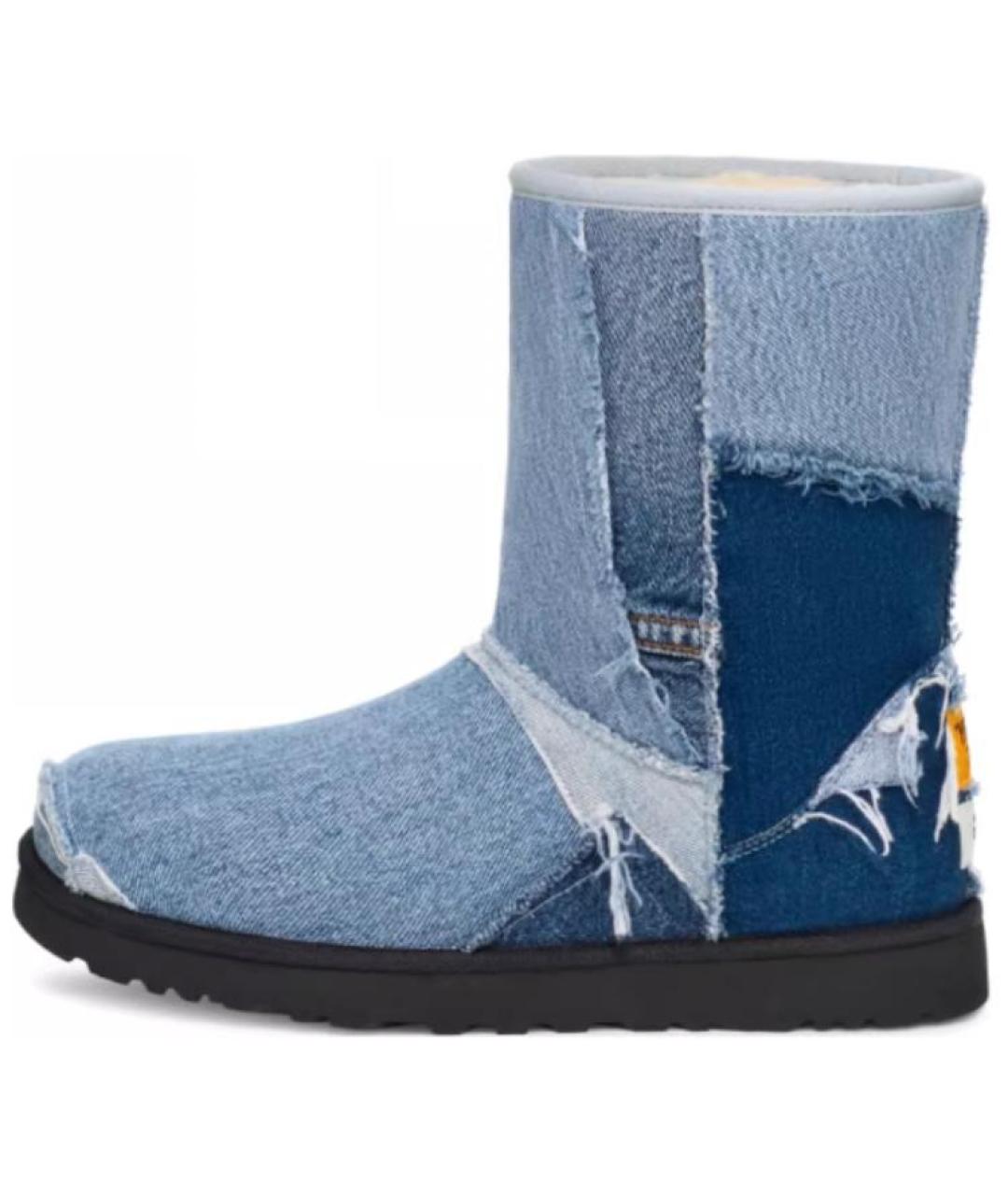 UGG AUSTRALIA Синие текстильные высокие ботинки, фото 2