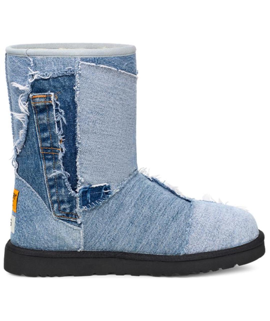 UGG AUSTRALIA Синие текстильные высокие ботинки, фото 7