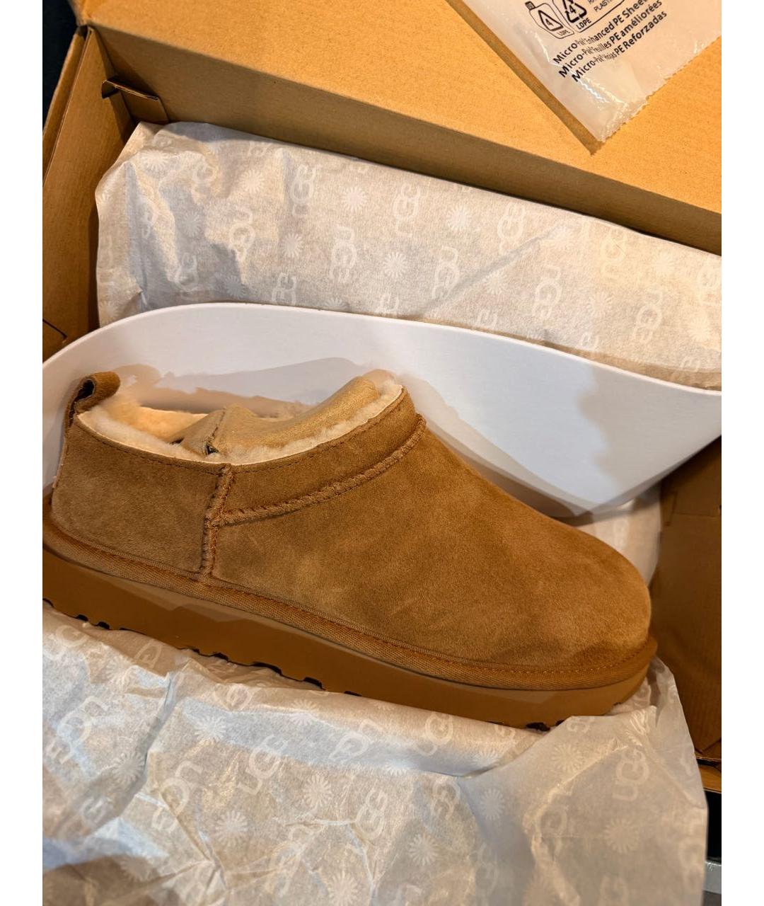 UGG AUSTRALIA Коричневые замшевые брогги и оксфорды, фото 7