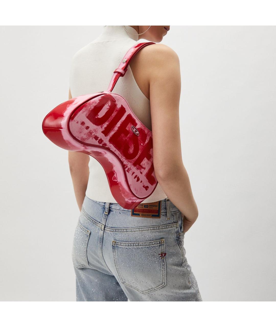 DIESEL Красная сумка через плечо, фото 2