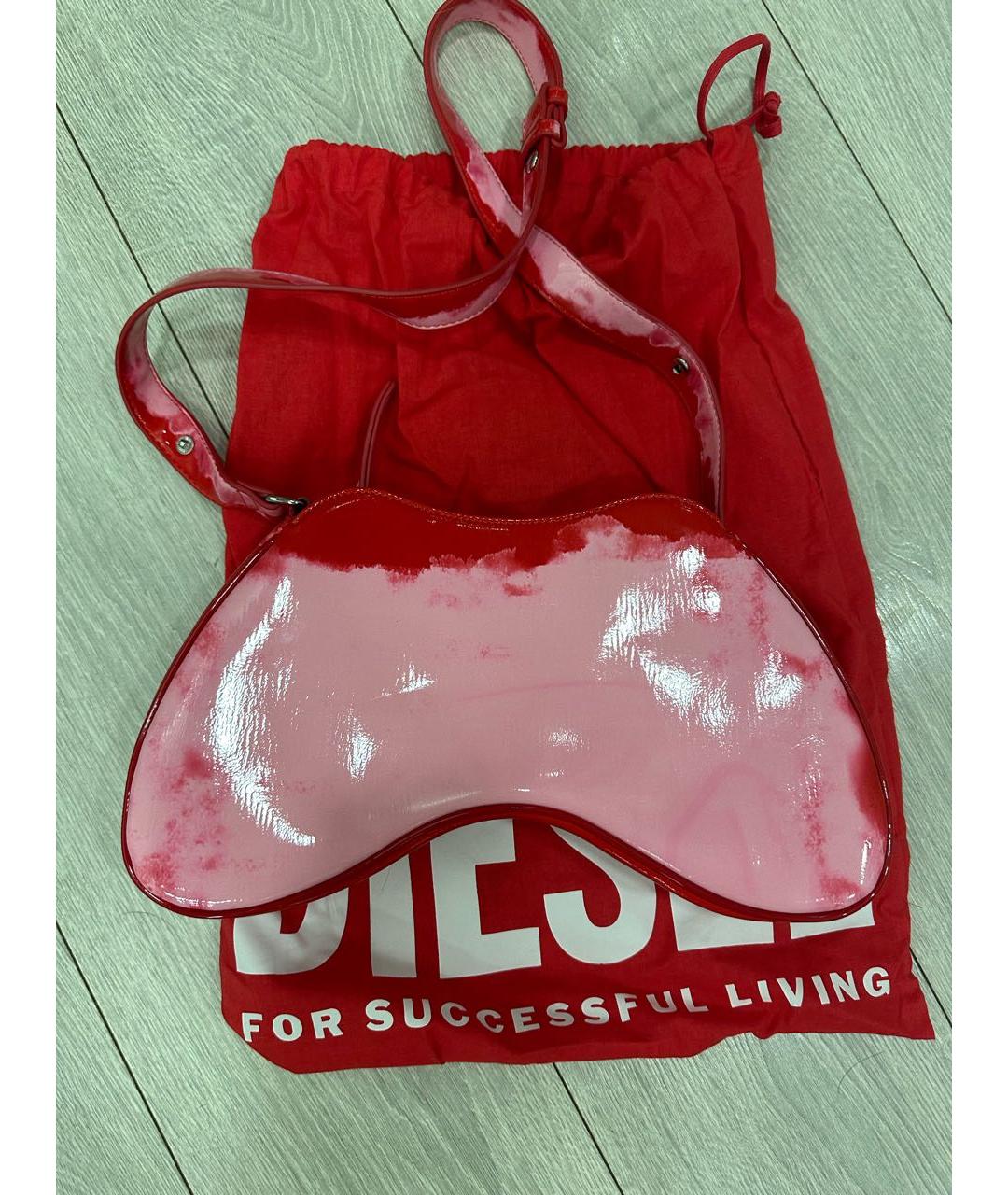 DIESEL Красная сумка через плечо, фото 3