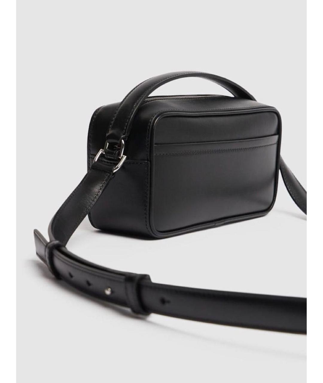 JACQUEMUS Черная кожаная сумка на плечо, фото 4