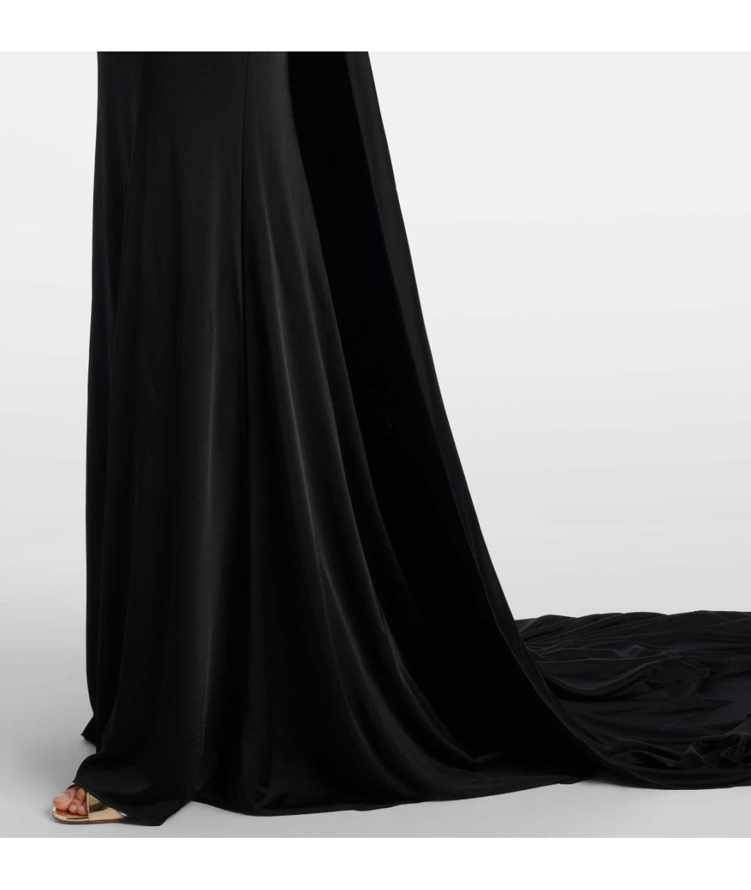 DAVID KOMA Черное вискозное вечернее платье, фото 6