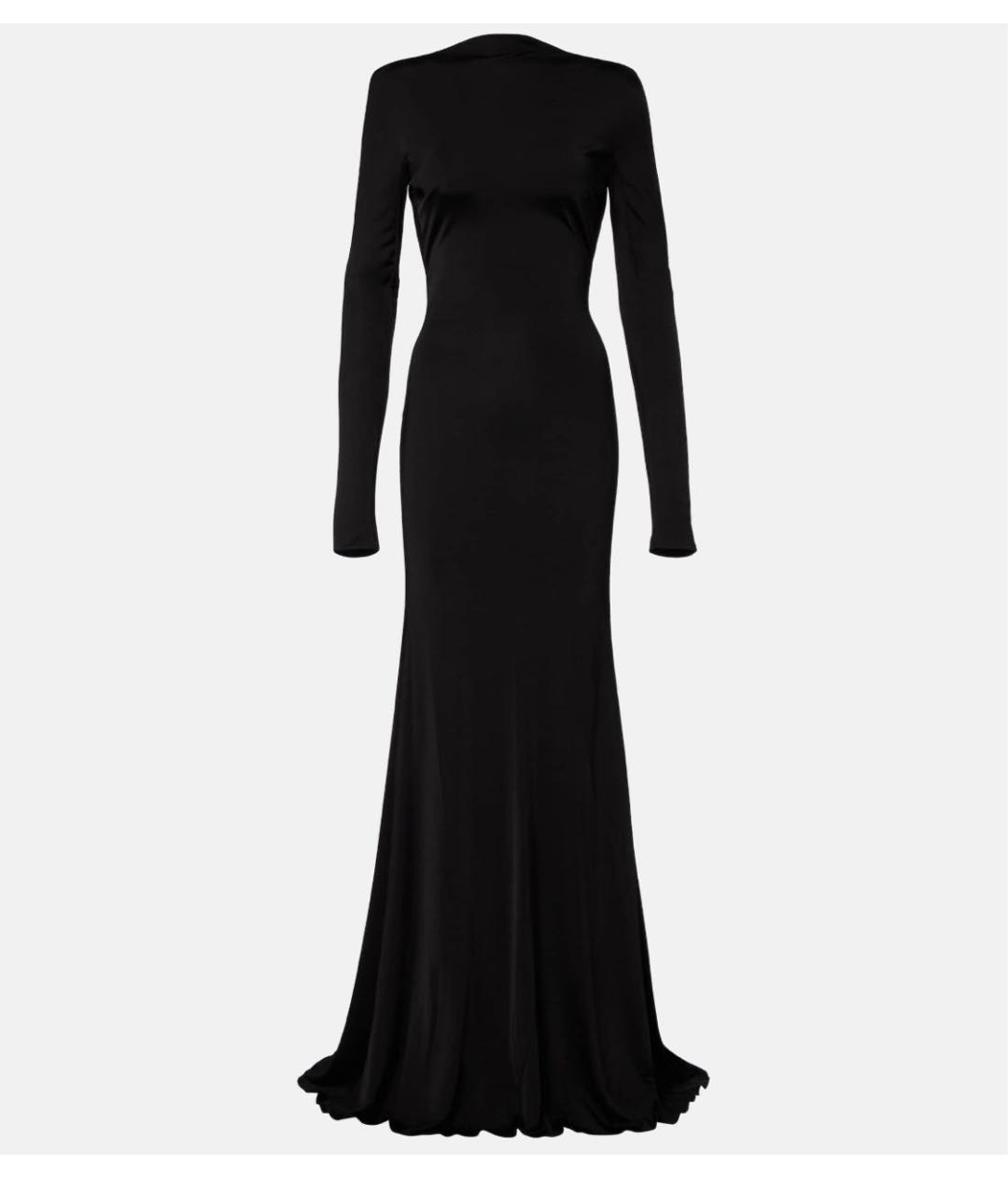 DAVID KOMA Черное вискозное вечернее платье, фото 8