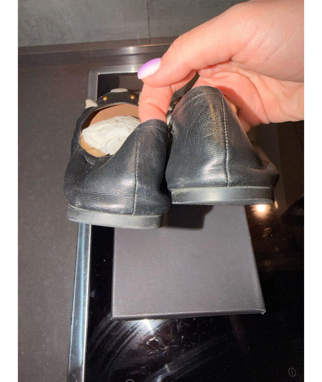 MARC BY MARC JACOBS Черные кожаные балетки, фото 5