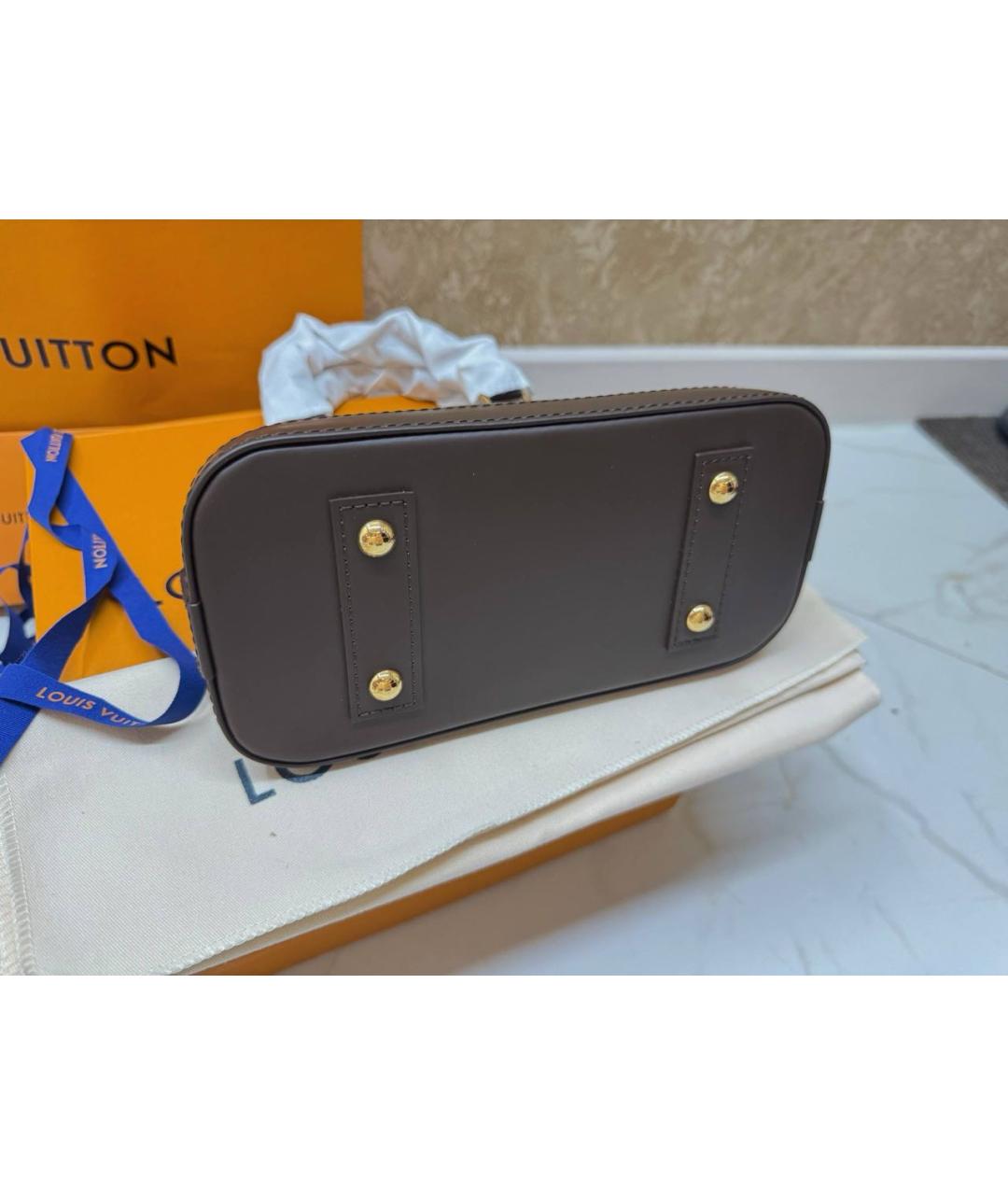 LOUIS VUITTON Коричневая сумка с короткими ручками, фото 3