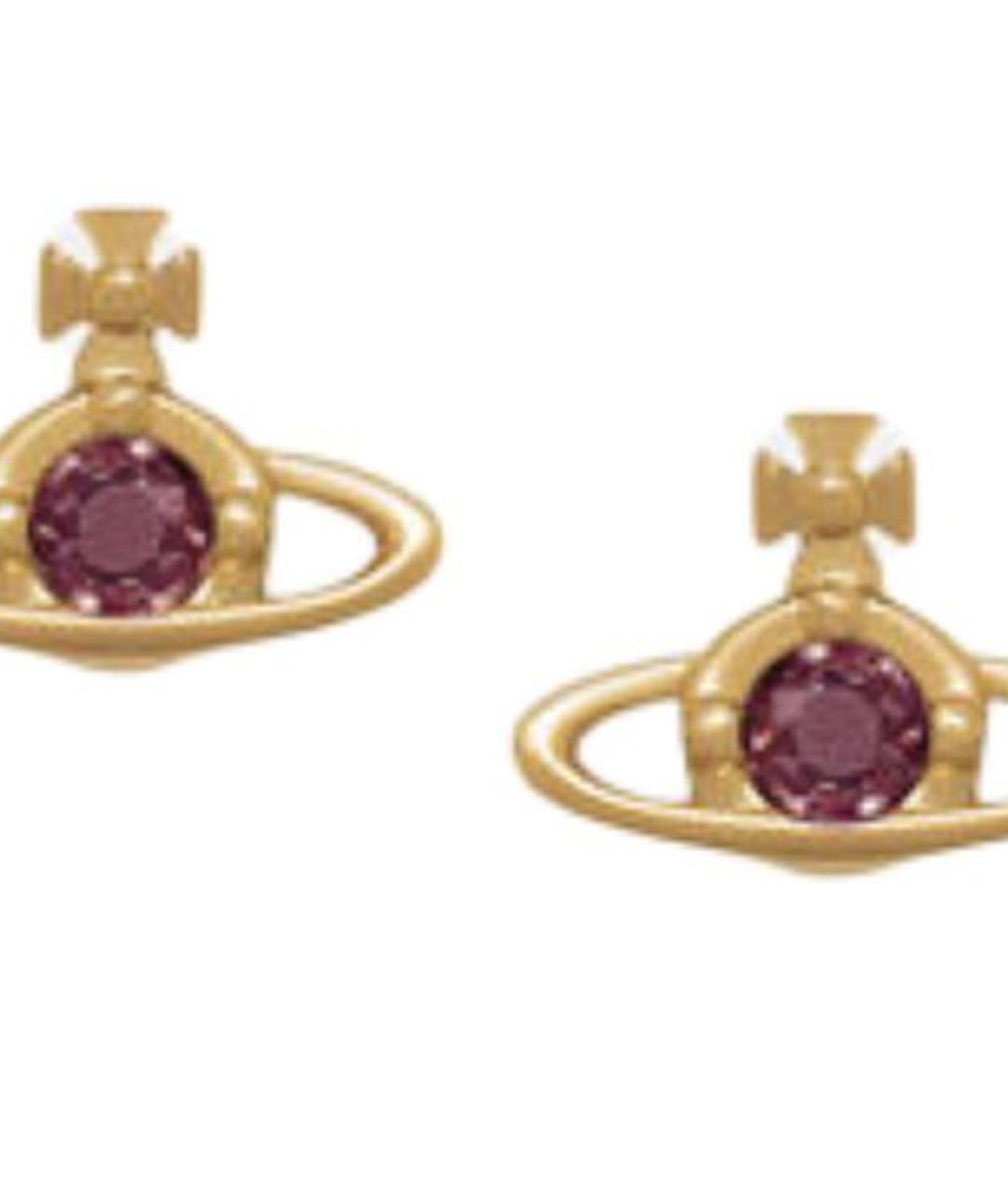 VIVIENNE WESTWOOD Золотые латунные серьги, фото 2