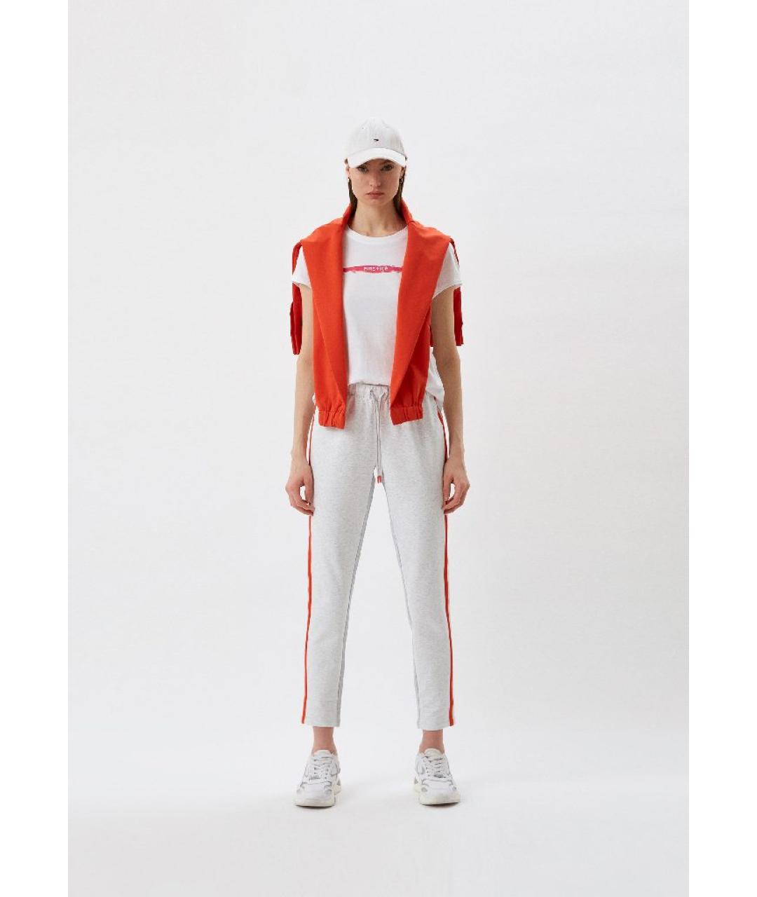 BOGNER Серые хлопковые брюки узкие, фото 8