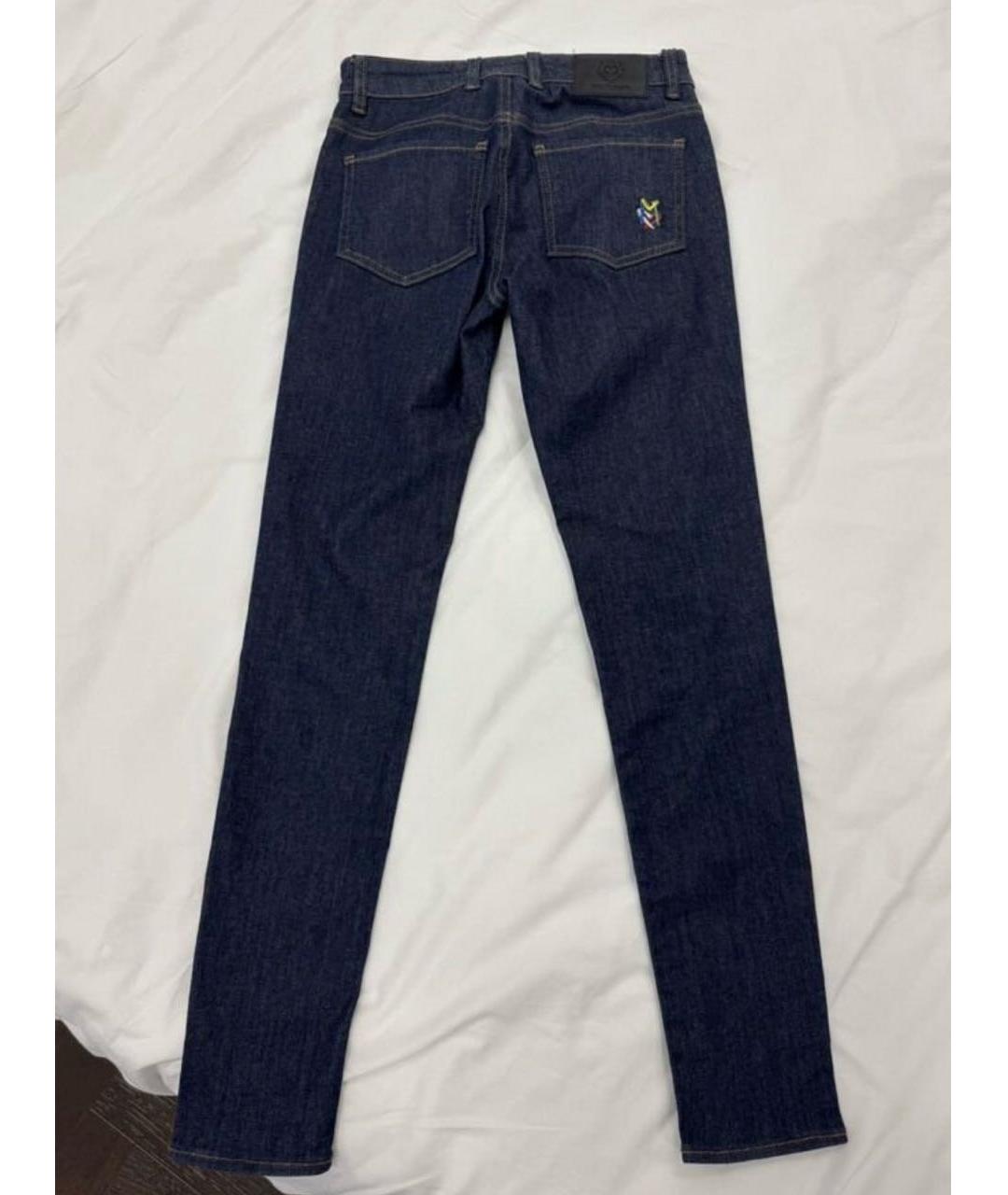 LOVE MOSCHINO Темно-синие хлопковые джинсы слим, фото 2