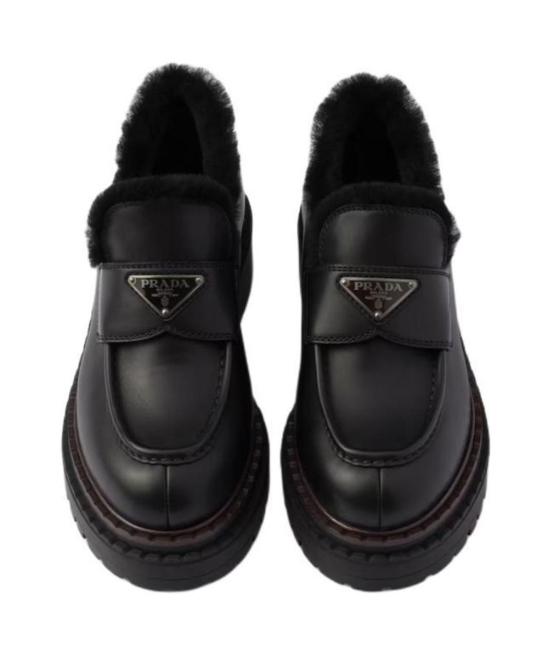 PRADA Черные кожаные лоферы, фото 6