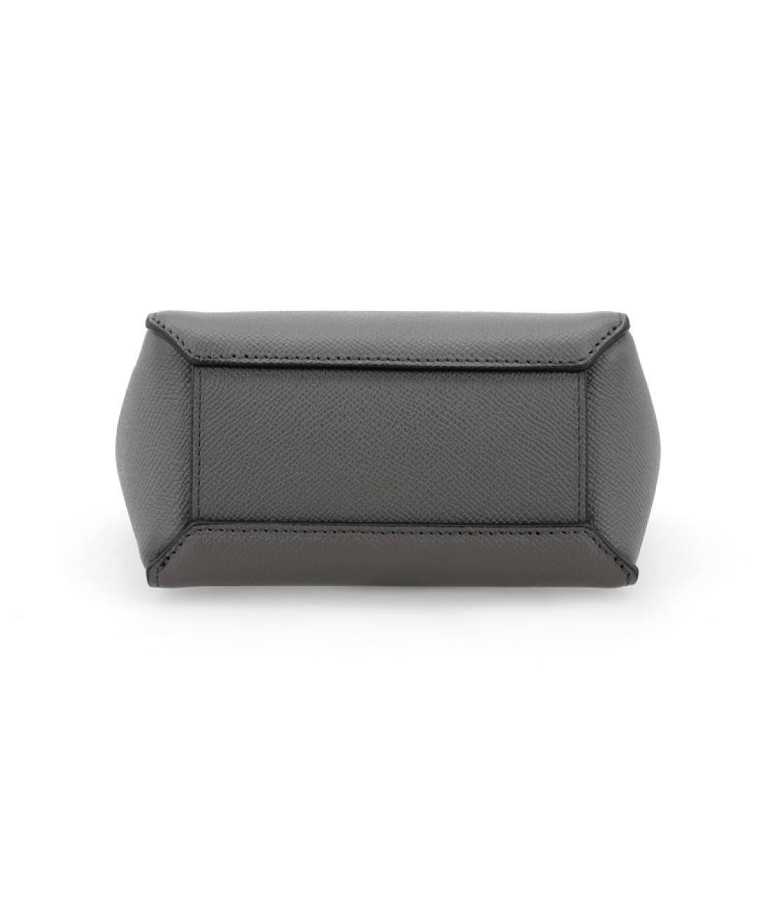 CELINE Серая кожаная сумка тоут, фото 7