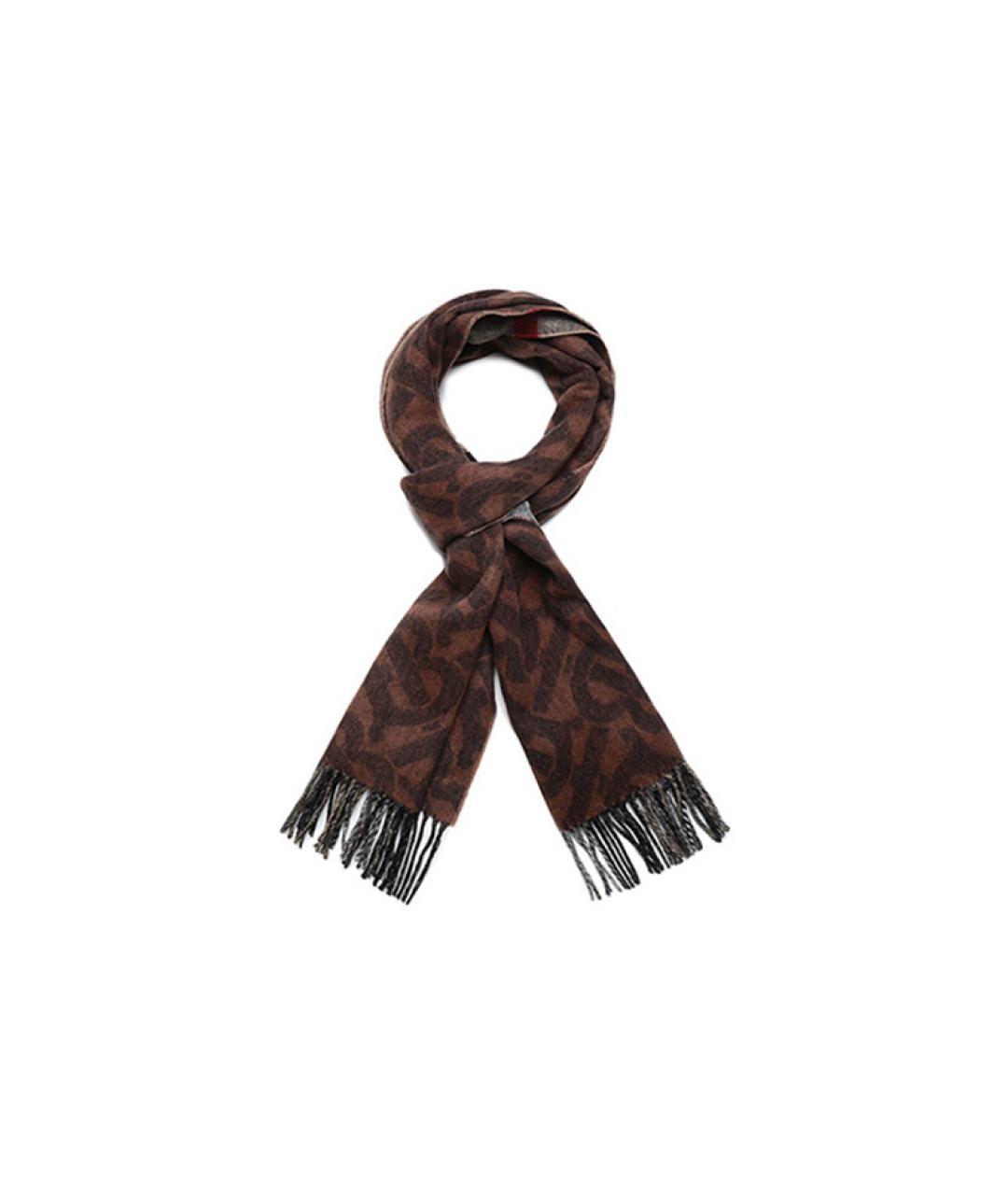 BURBERRY Коричневый кашемировый шарф, фото 2