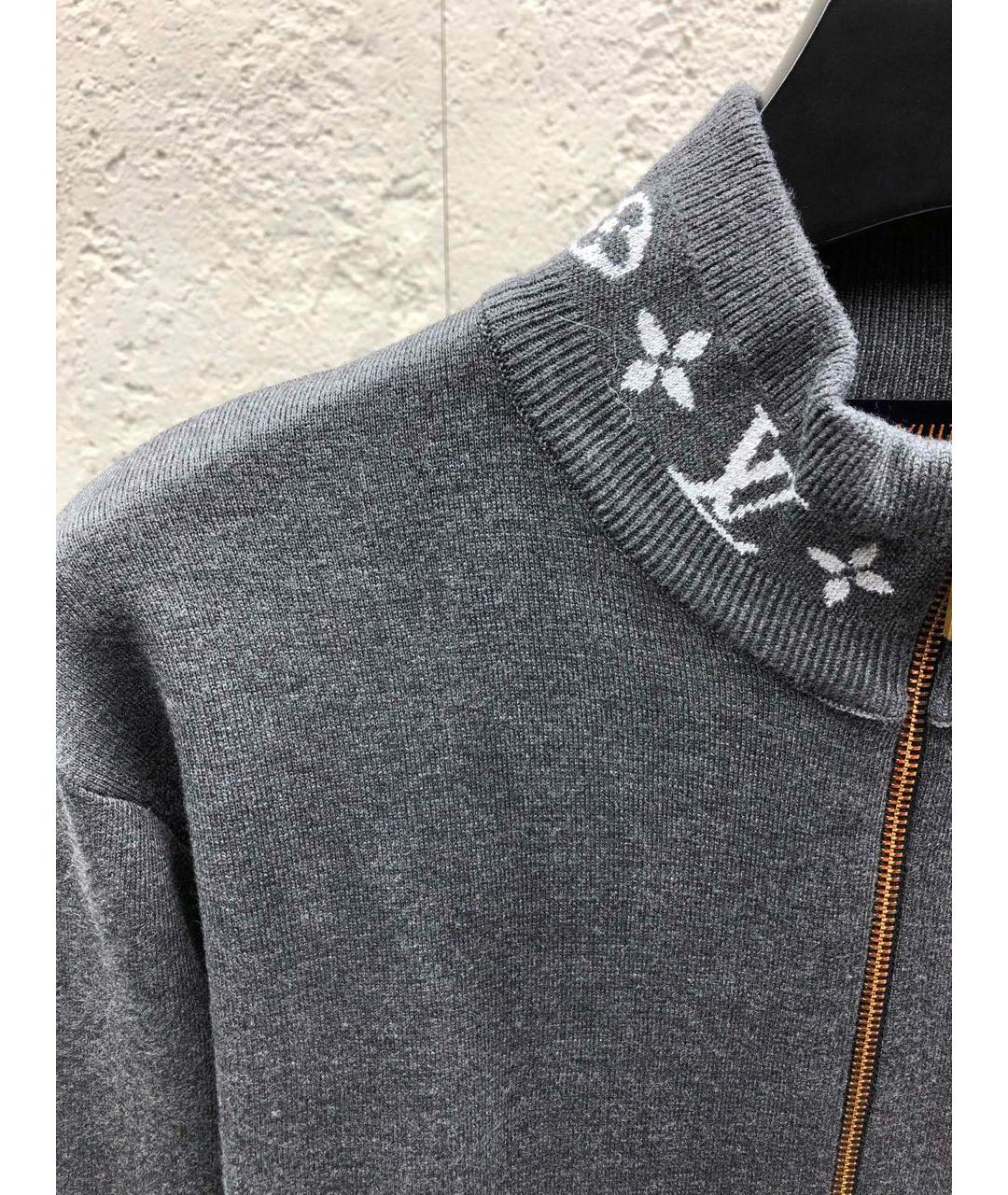 LOUIS VUITTON Антрацитовый вискозный кардиган, фото 5